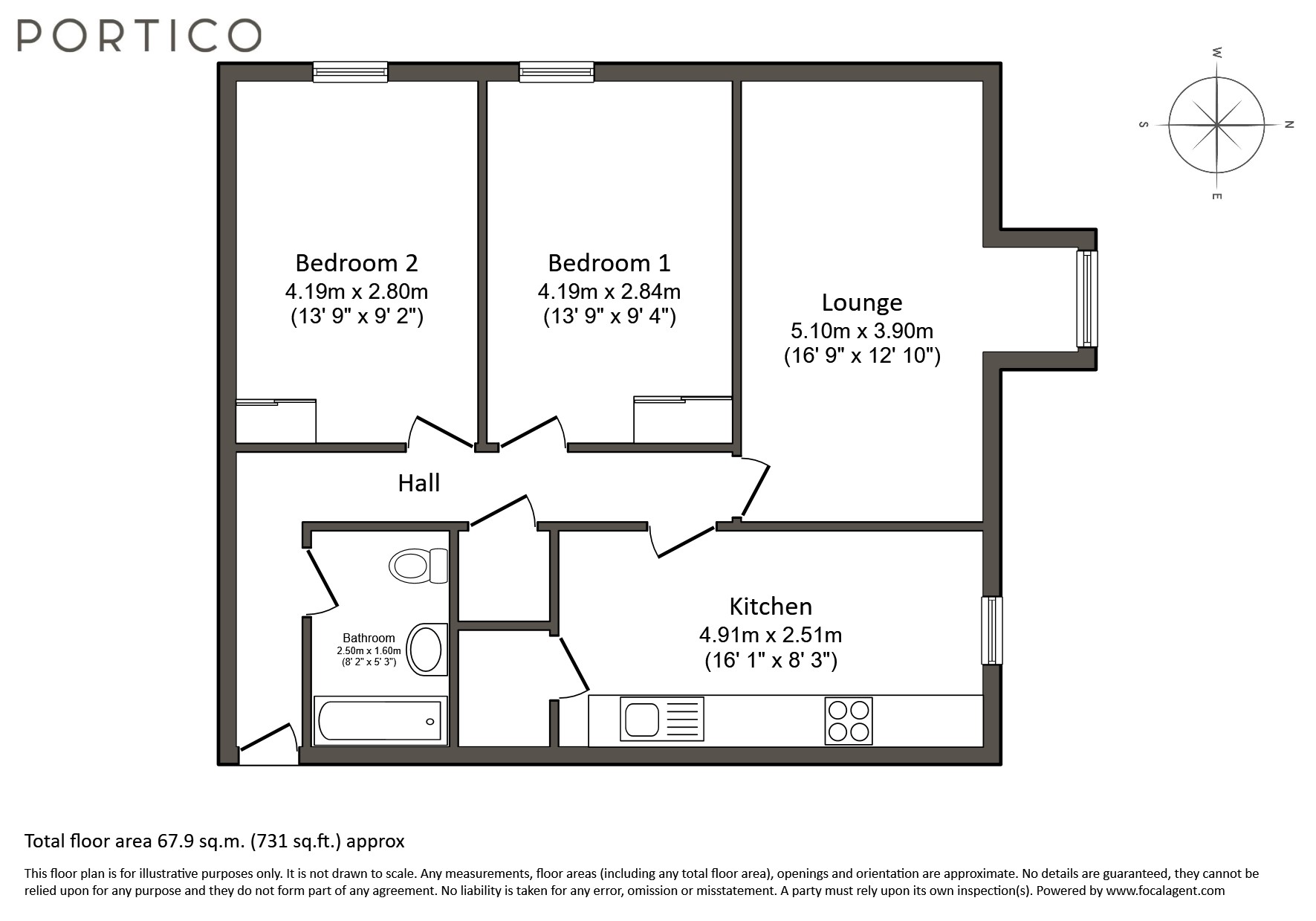 Flat 16, Osprey Heights, London floorplan