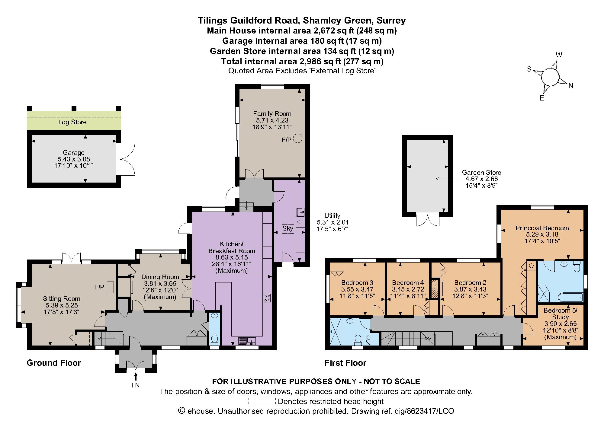 5 bed detached house for sale in Guildford Road, Shamley Green