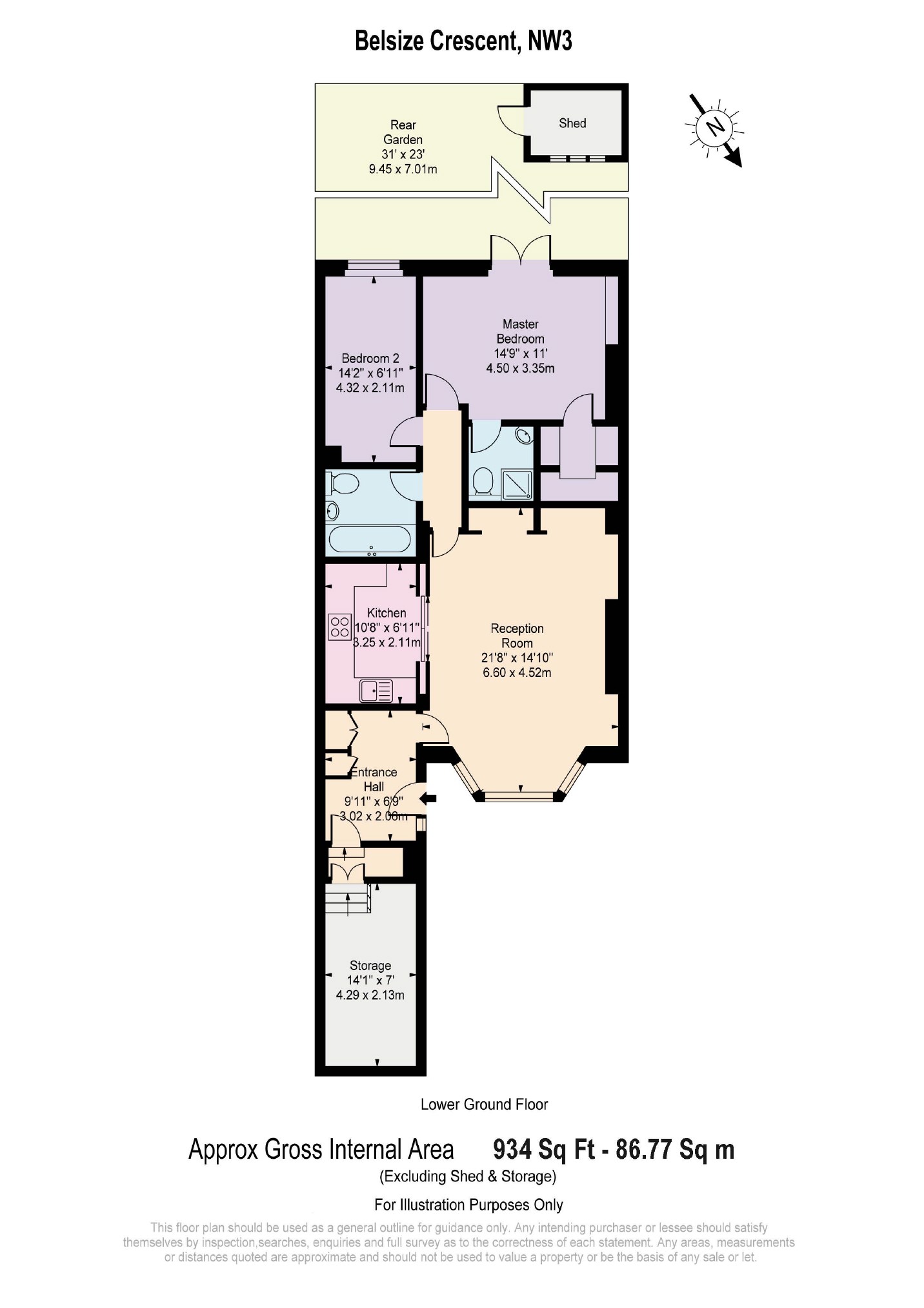 2 Bedrooms Flat to rent in Belsize Crescent, London NW3