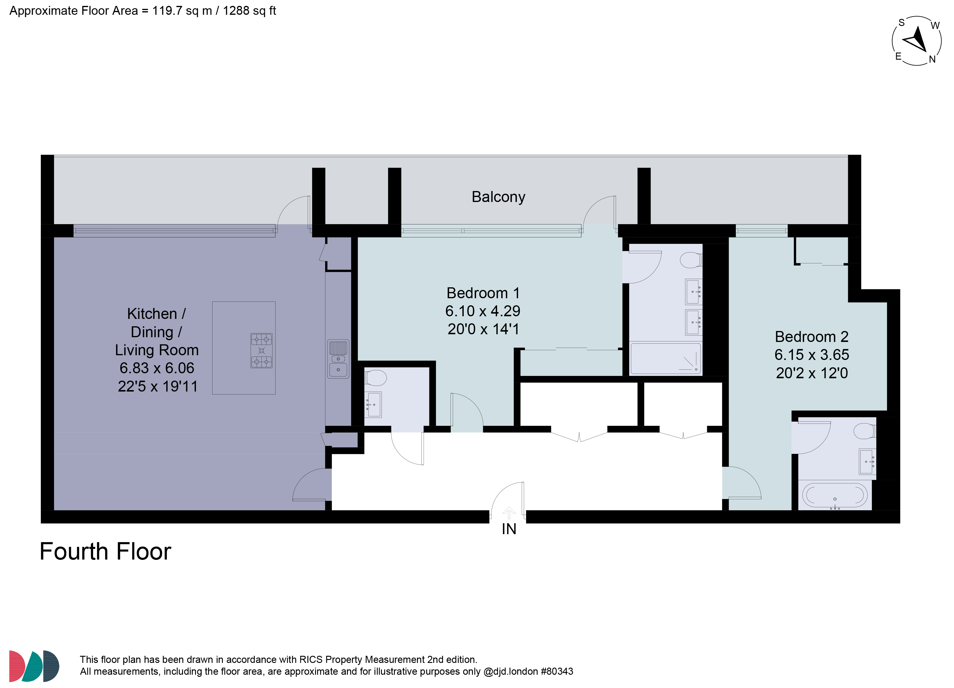 Flat 77, Wrest House,, The Claves, Millbrook Park floorplan