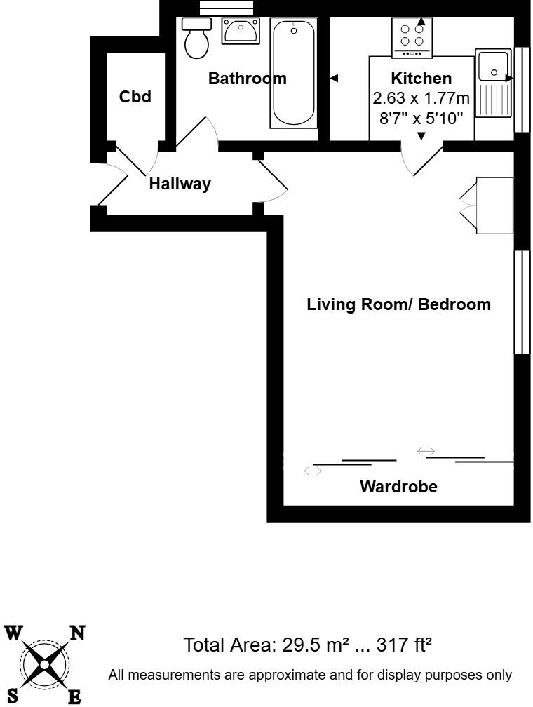 Flat 6, Clifton Court, 62 Lymington Road, New Milton floorplan