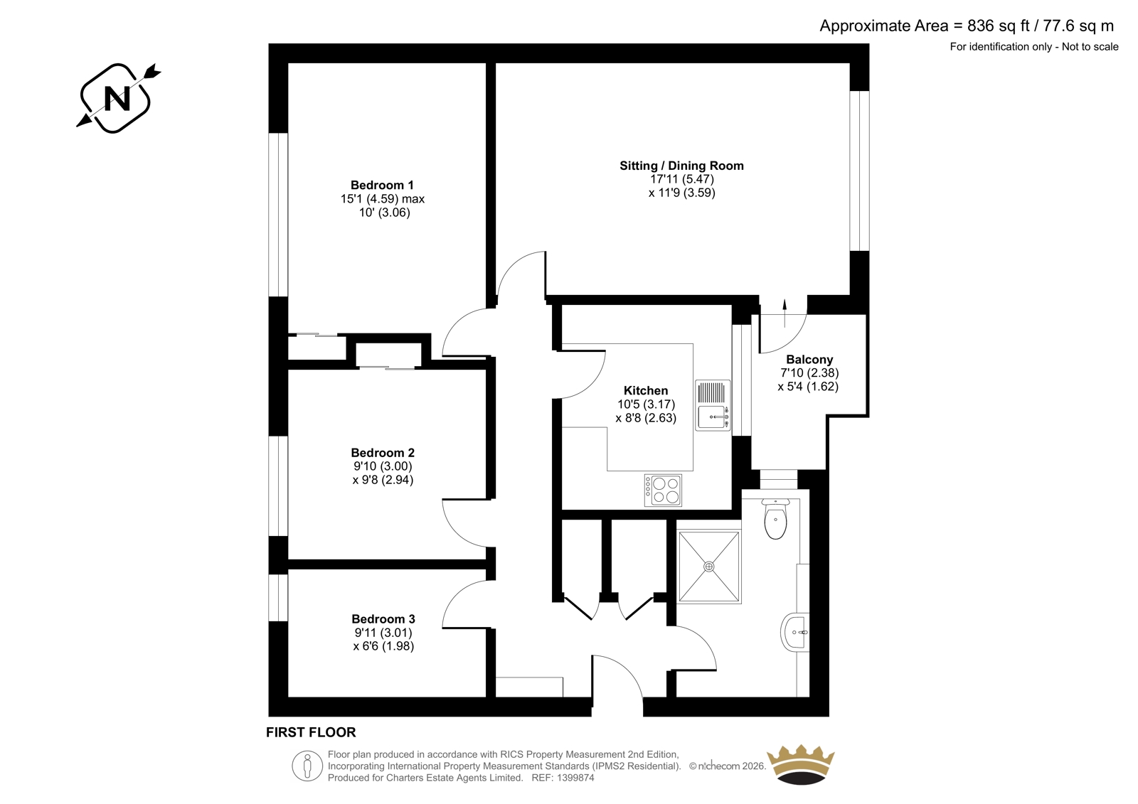 Flat 23, Ward Court, 65, Sea Front, Hampshire floorplan