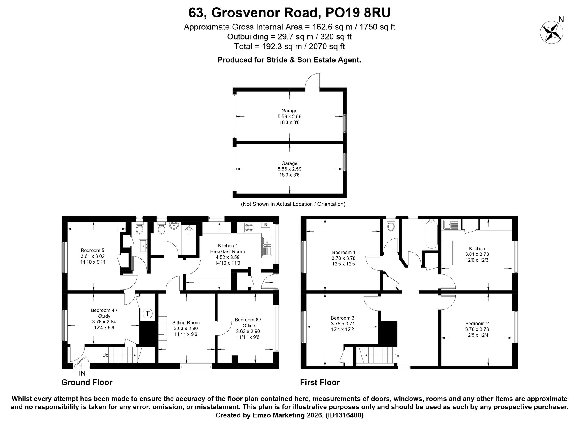 63 Grosvenor Road, Chichester floorplan