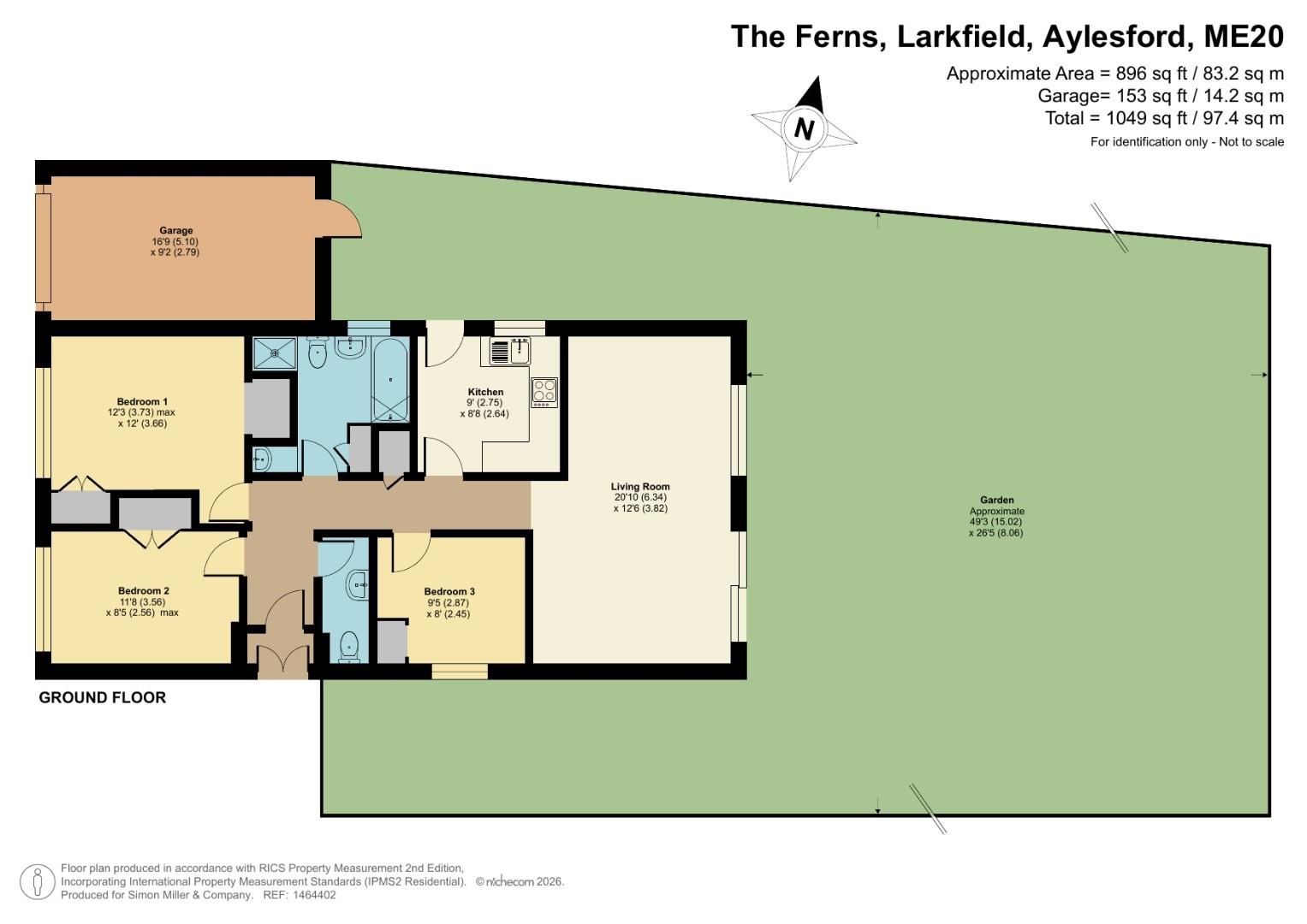 16D, The Ferns, Aylesford floorplan