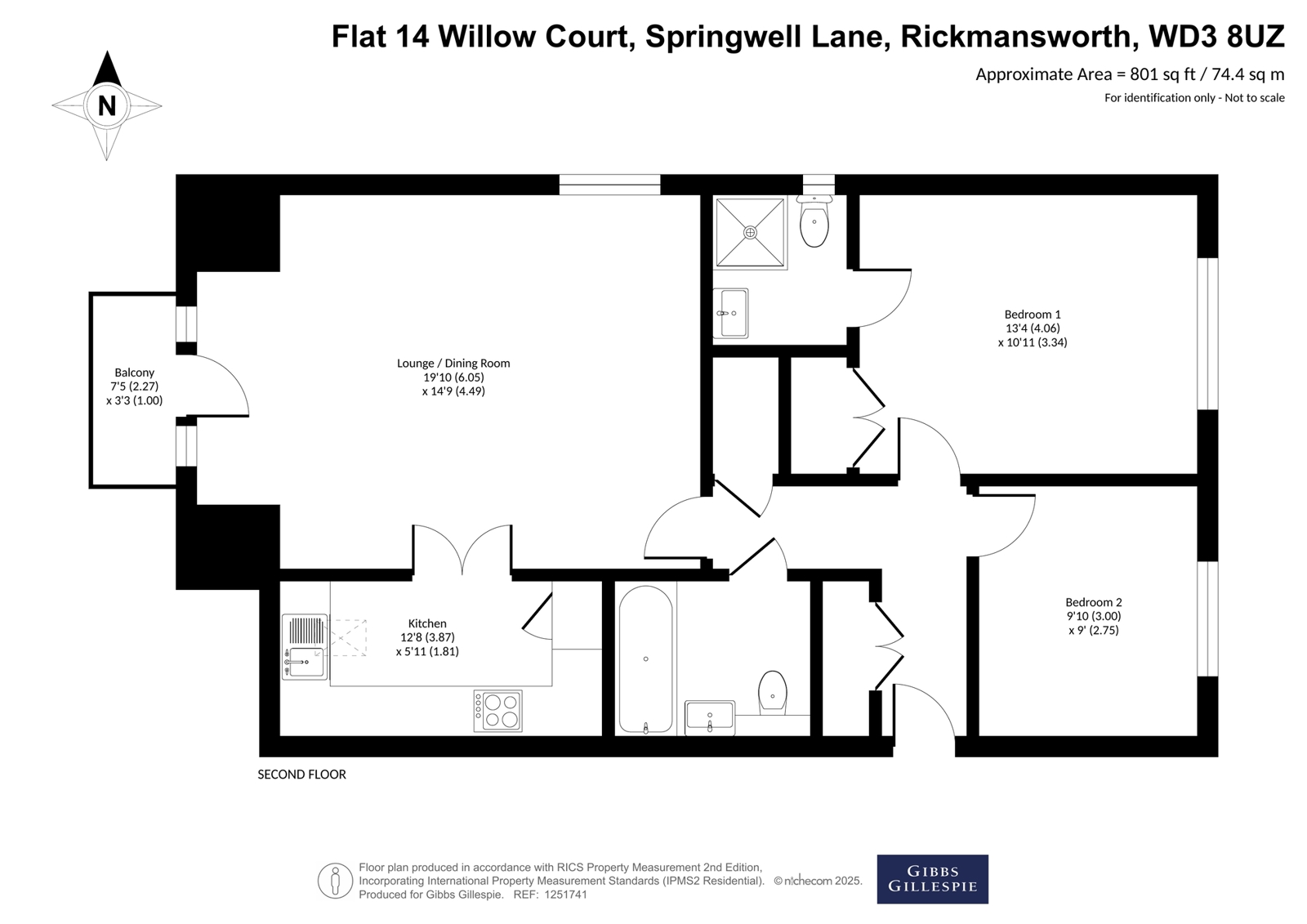 Flat 14,, Willow Court, Rickmansworth floorplan