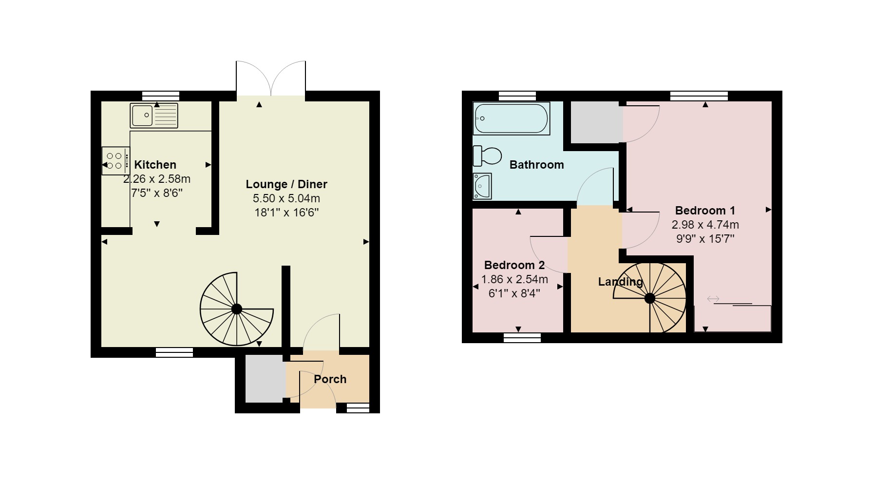 2 Bedrooms Terraced house for sale in Brooklands Road, Tollgate Hill, Crawley RH11