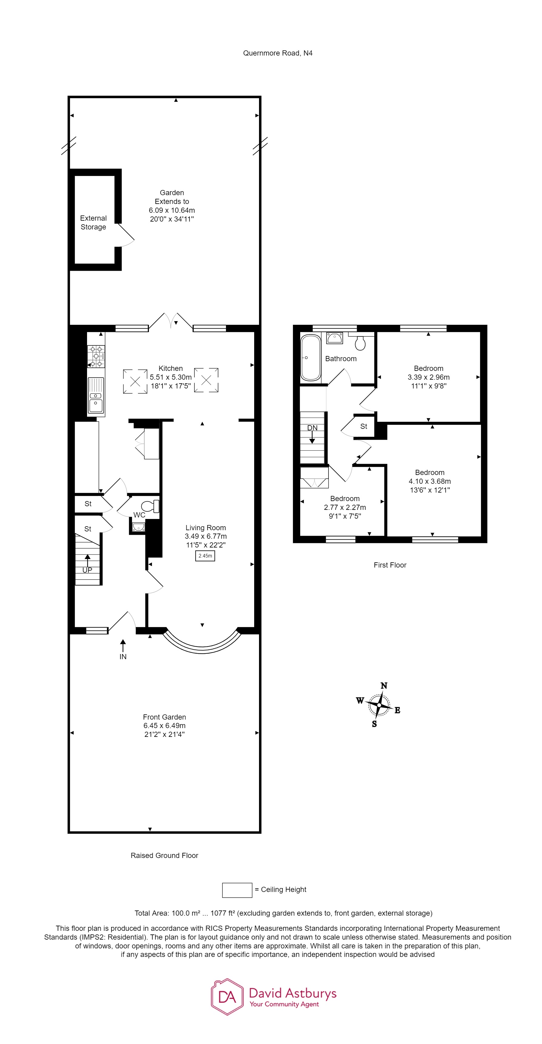 19, Quernmore Road, Stroud Green floorplan