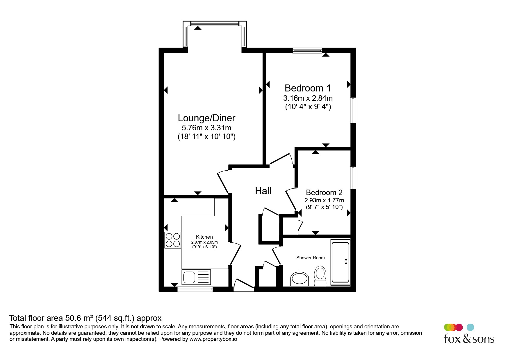 Flat 21, Alver Quay, 54, Prince Alfred Street, Gosport floorplan