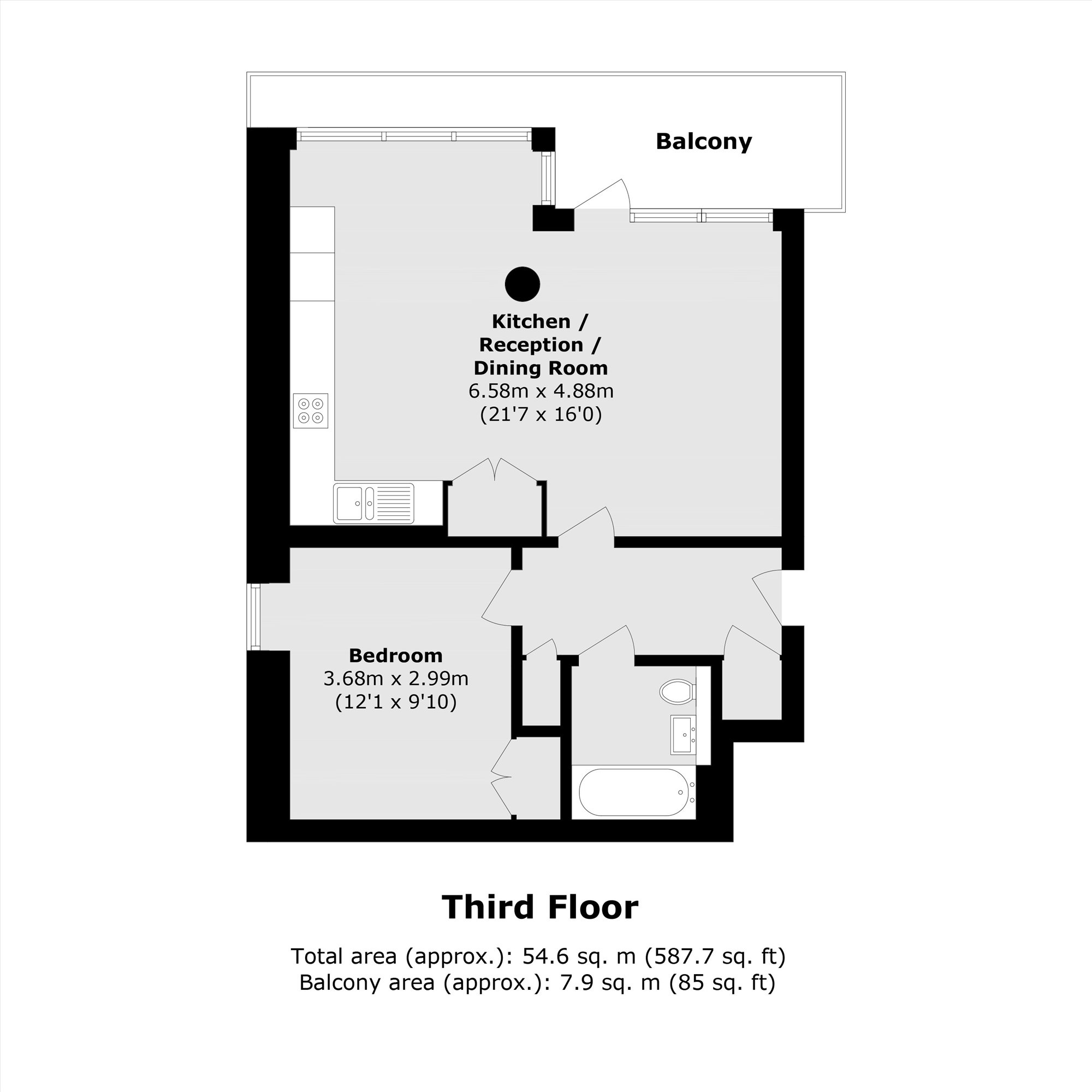 Flat 12, Dawkins Court, 2, Garland Close, London floorplan