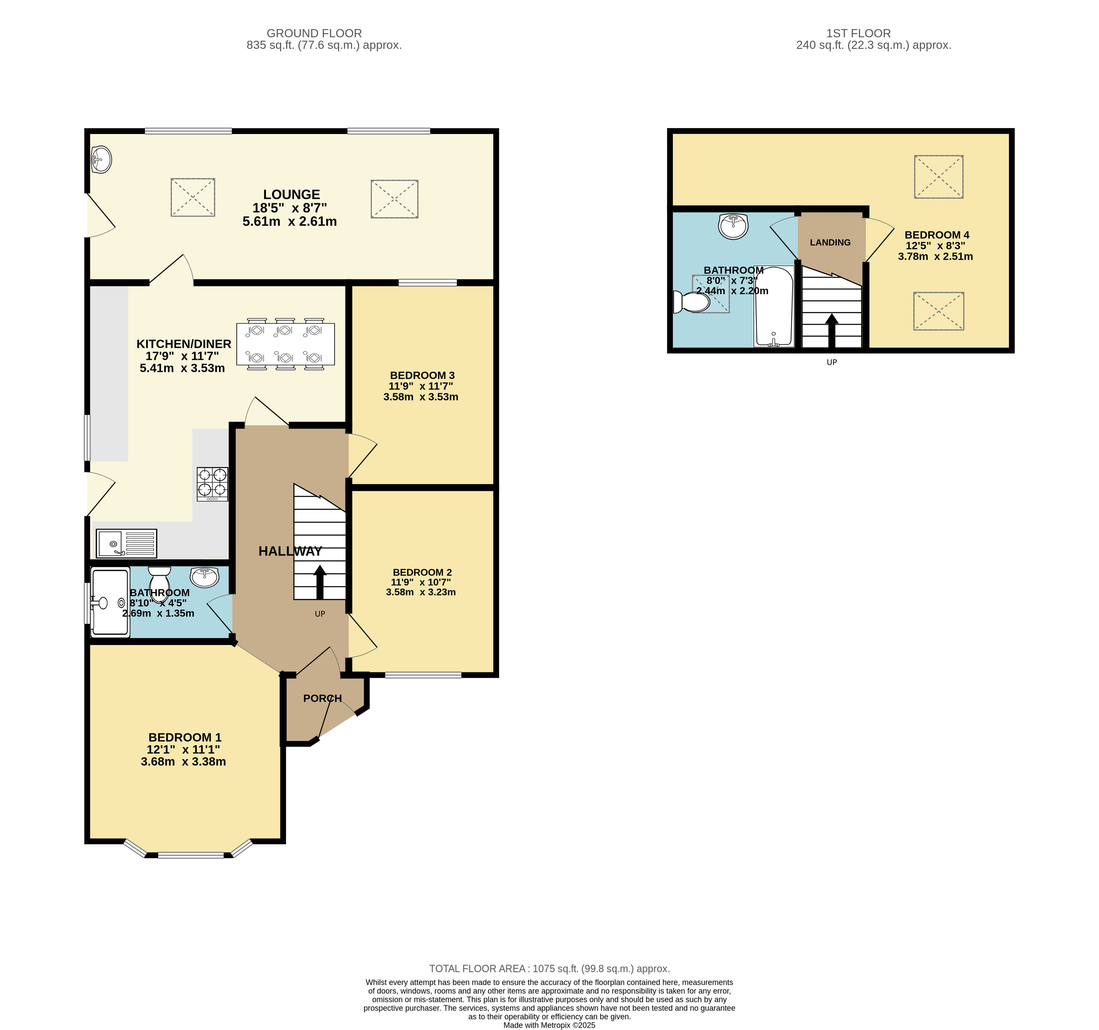 536, Hitchin Road, Bedfordshire floorplan