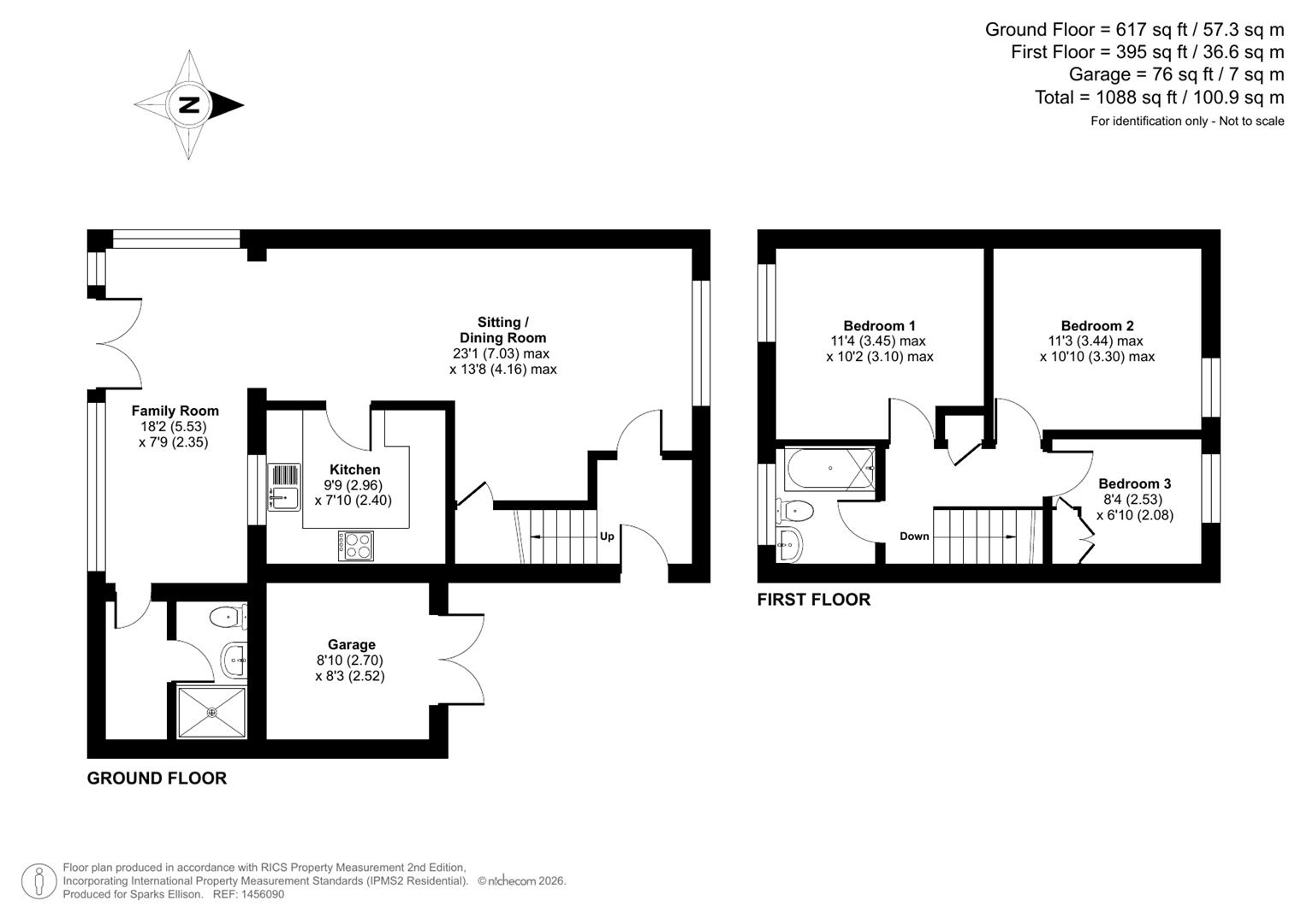 2, Totnes Close, Boyatt Wood floorplan