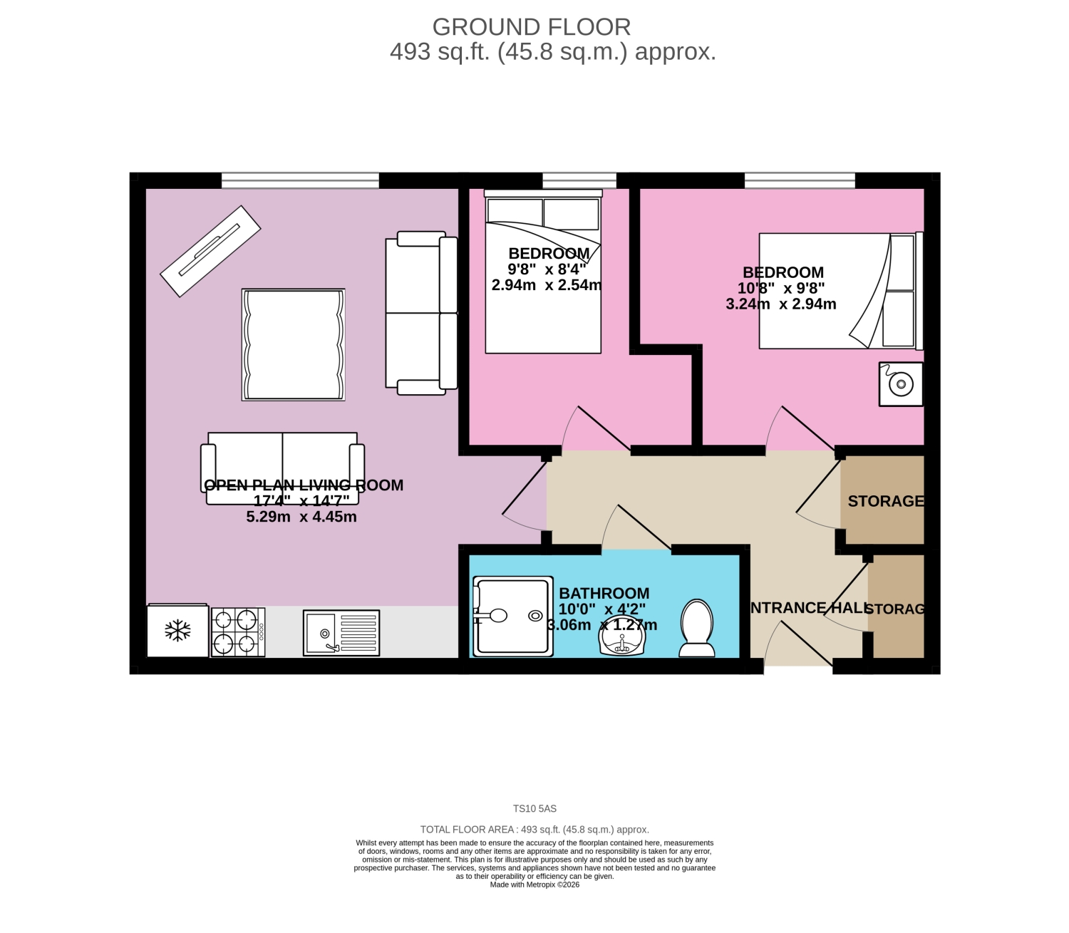 Crossley Apartments Maxwell Place, Redcar floorplan