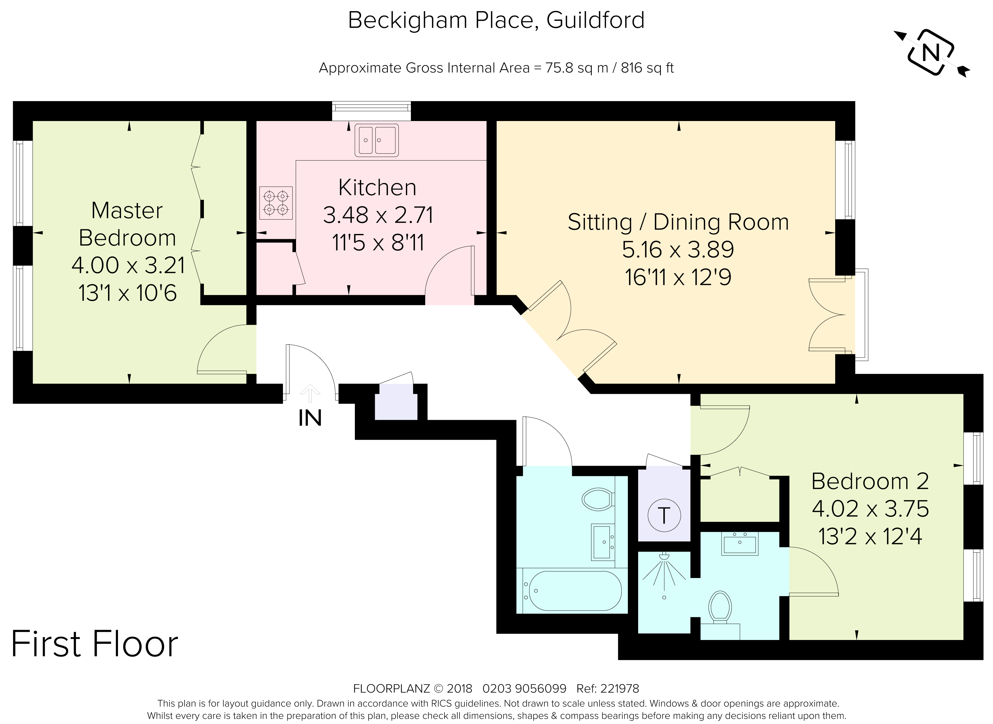 2 Bedrooms Flat to rent in Epsom Road, Guildford GU1