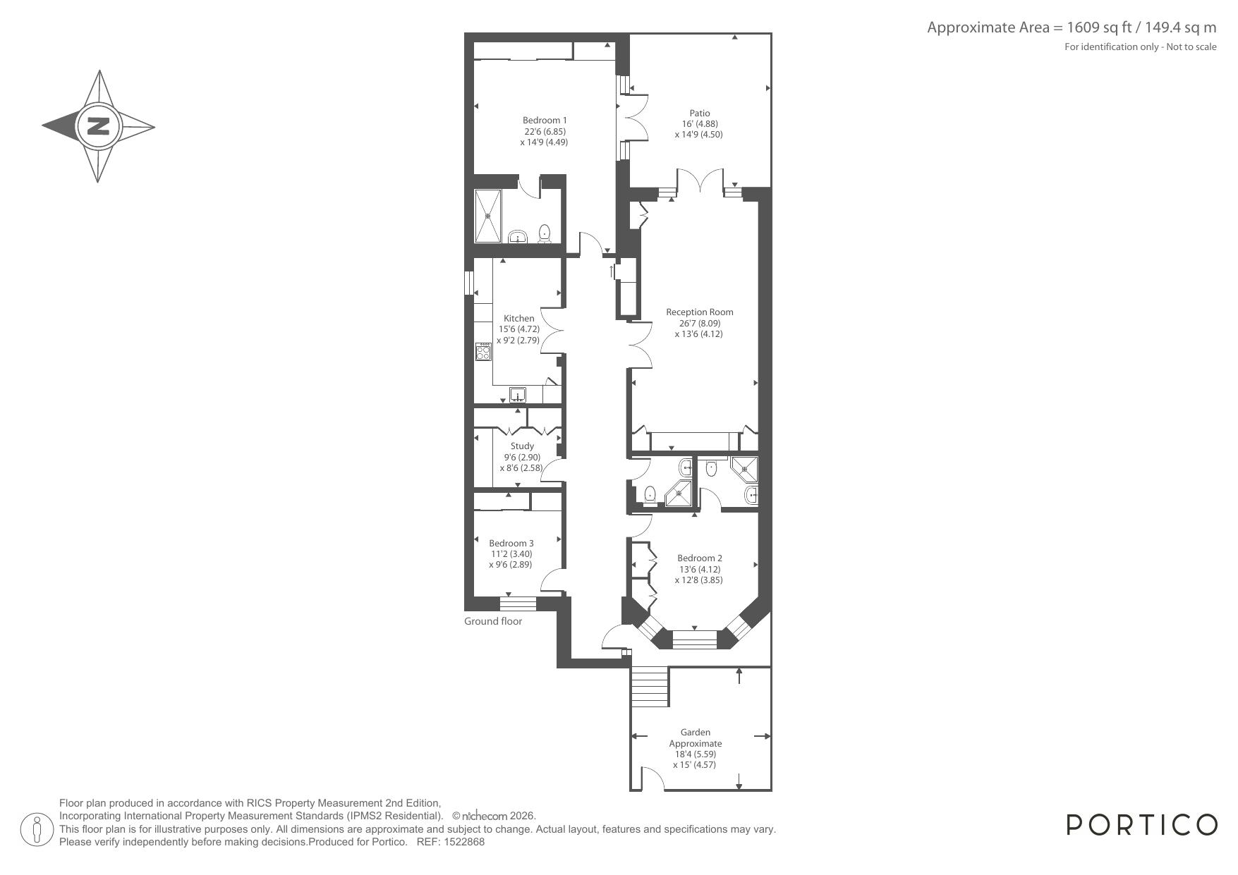 Lower Ground Floor Flat, 224, Finchley Road, London floorplan