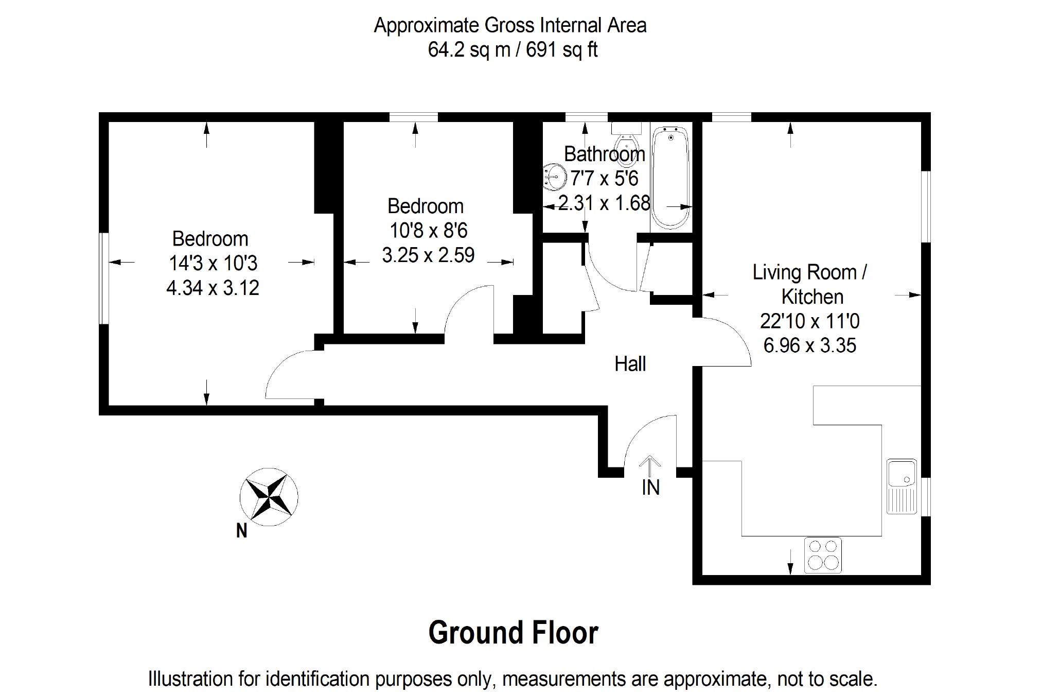 2 Bedrooms Flat to rent in Redfearn Mews, Harrogate, North Yorkshire HG2