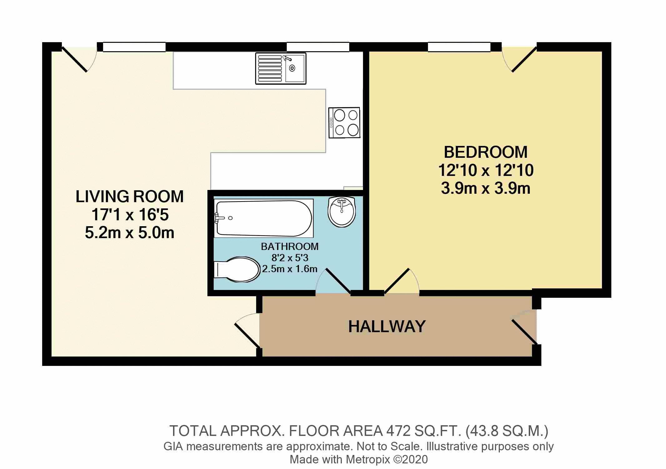 Flat 2, Chandos Parade, CANONS PARK floorplan