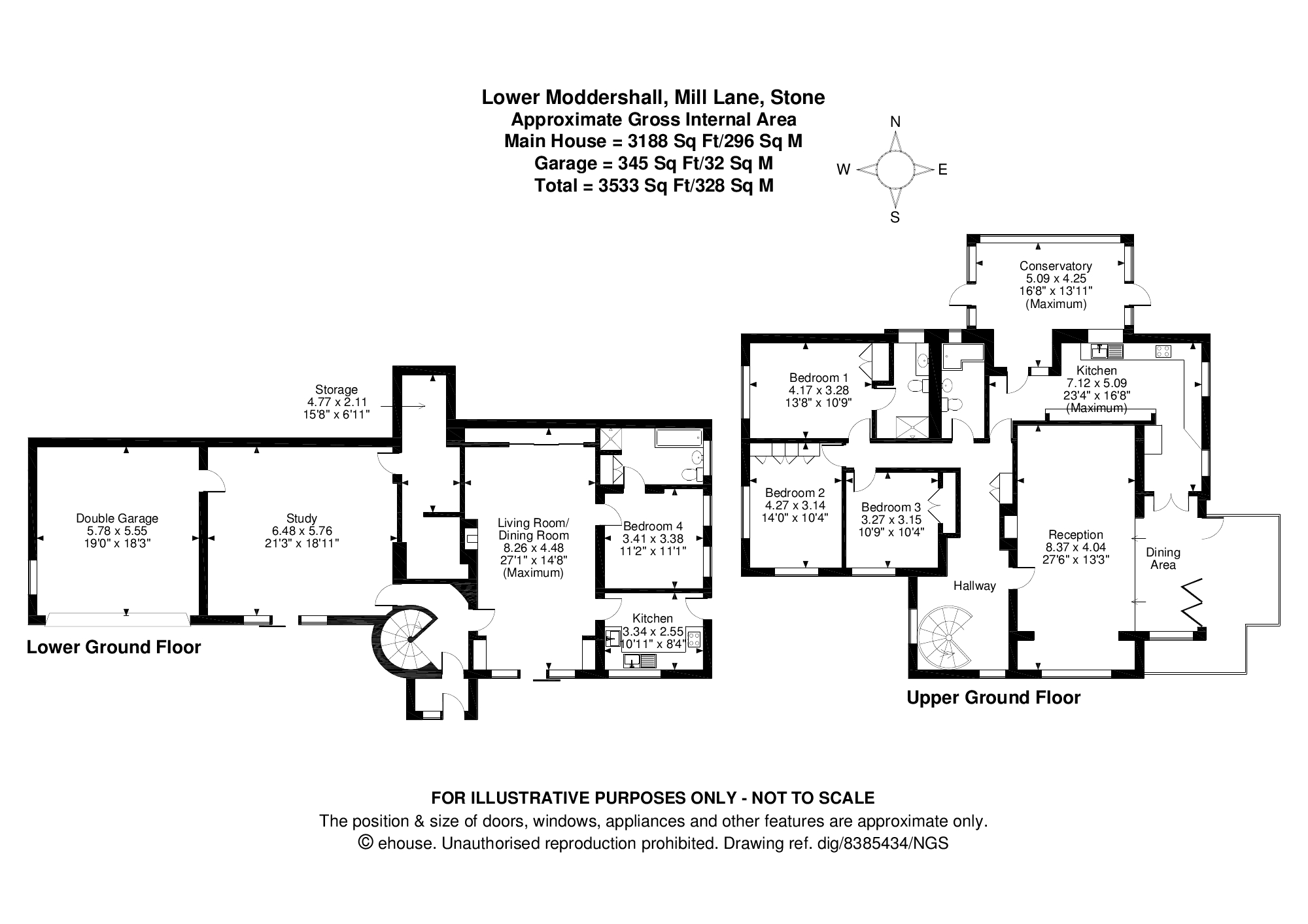 4 Bedrooms Detached house for sale in Mill Lane, Lower Moddershall, Moddershall, Stone ST15