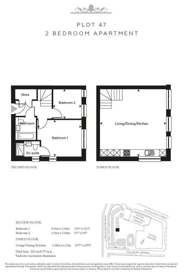 2 Bedrooms Flat for sale in The Old Town Hall, High Street, Acton, London W3
