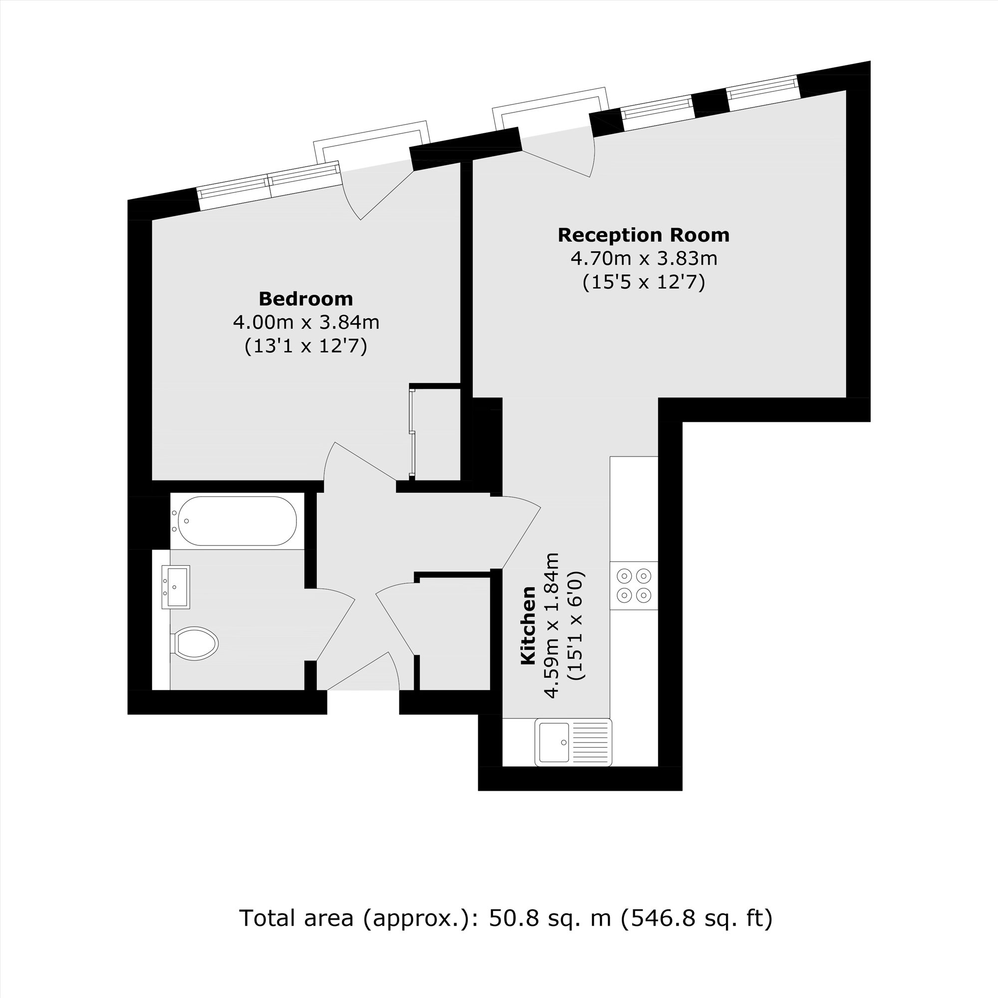 Flat 506, Friesian House, 160, Buckhurst Street, London floorplan