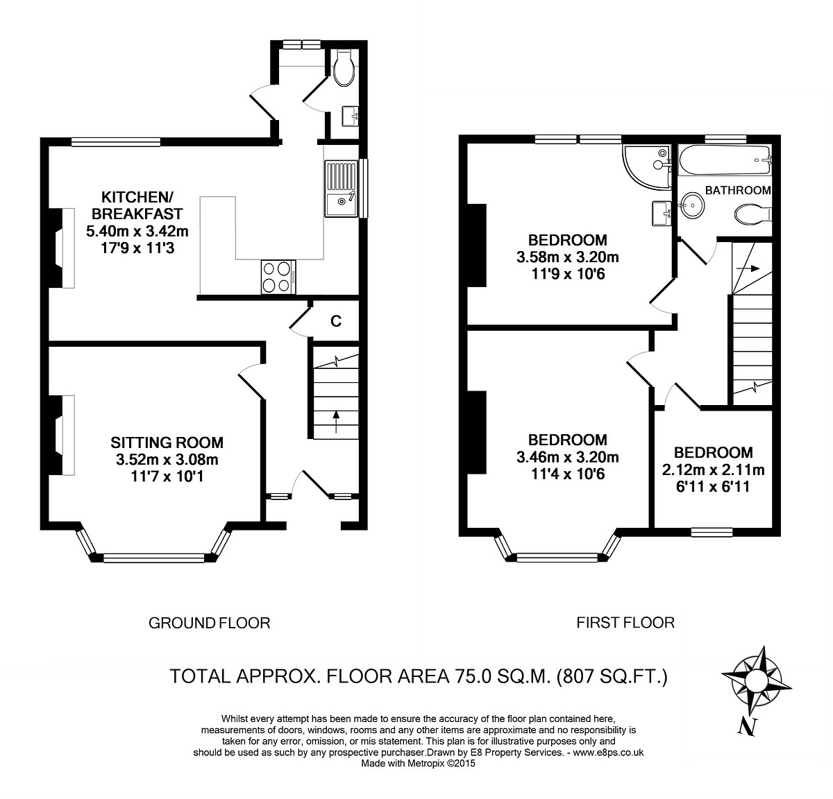 12, Swinbourne Road, Oxford floorplan