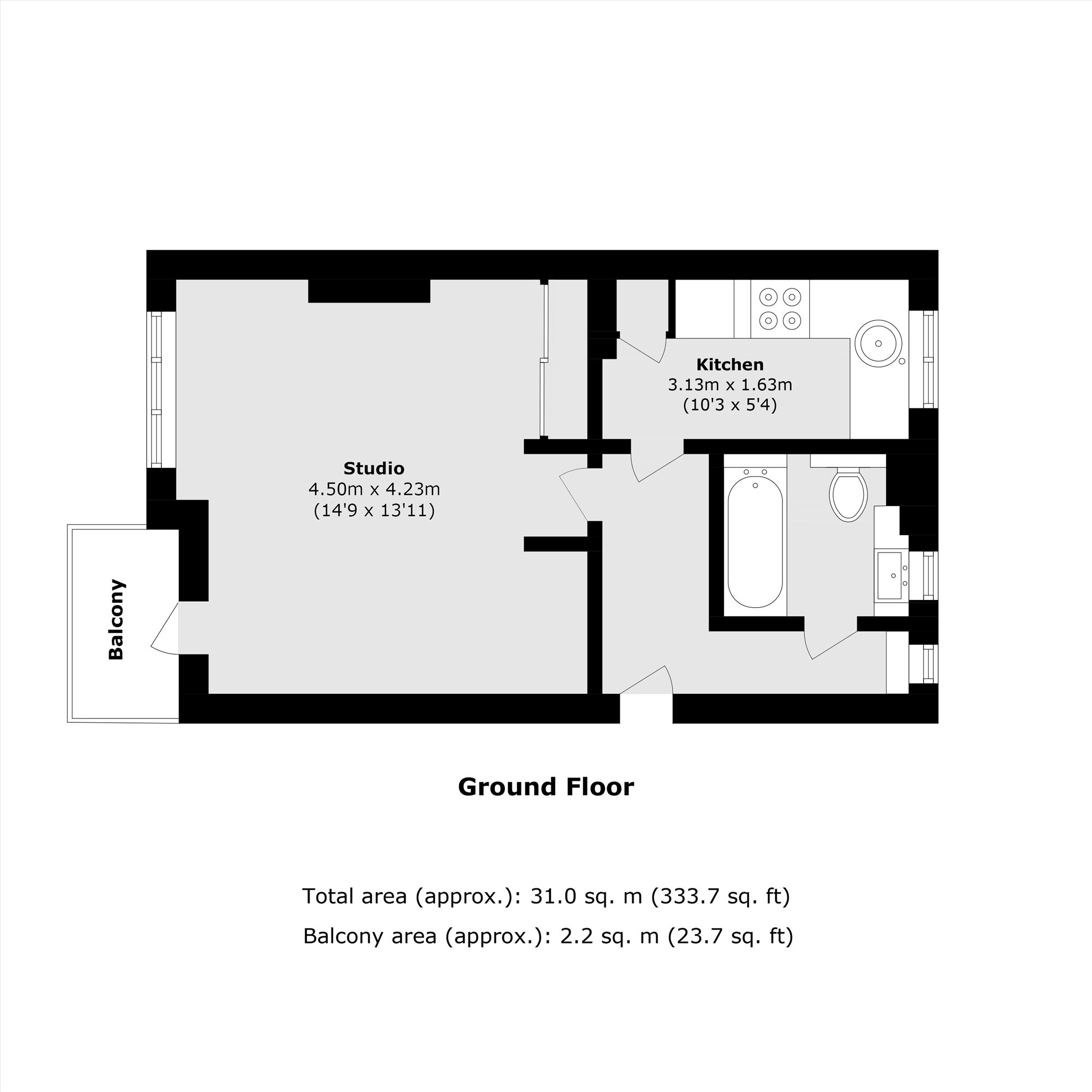 Flat 26, Selbourne House, Great Dover Street, London floorplan