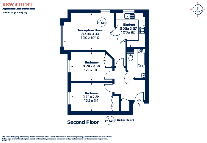 Flat 39, Kew Court, Richmond Road, Kingston upon Thames floorplan