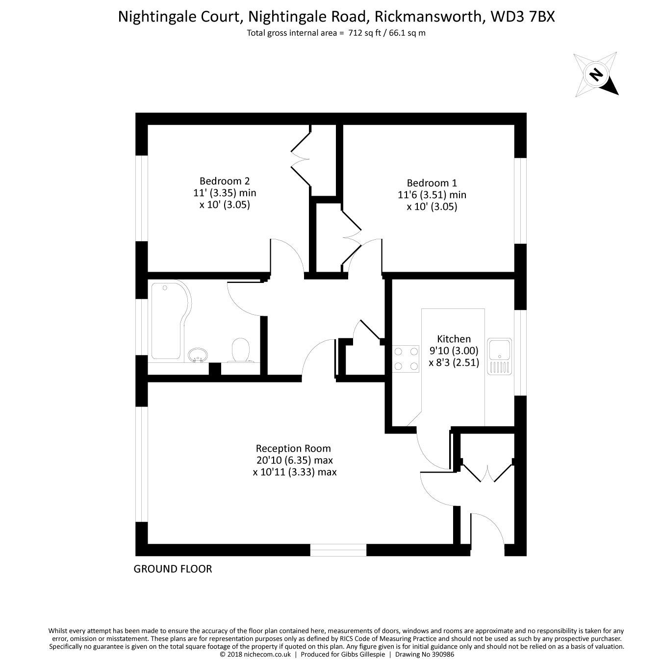 2 Bedrooms Flat to rent in Nightingale Court, Nightingale Road, Rickmansworth, Hertfordshire WD3