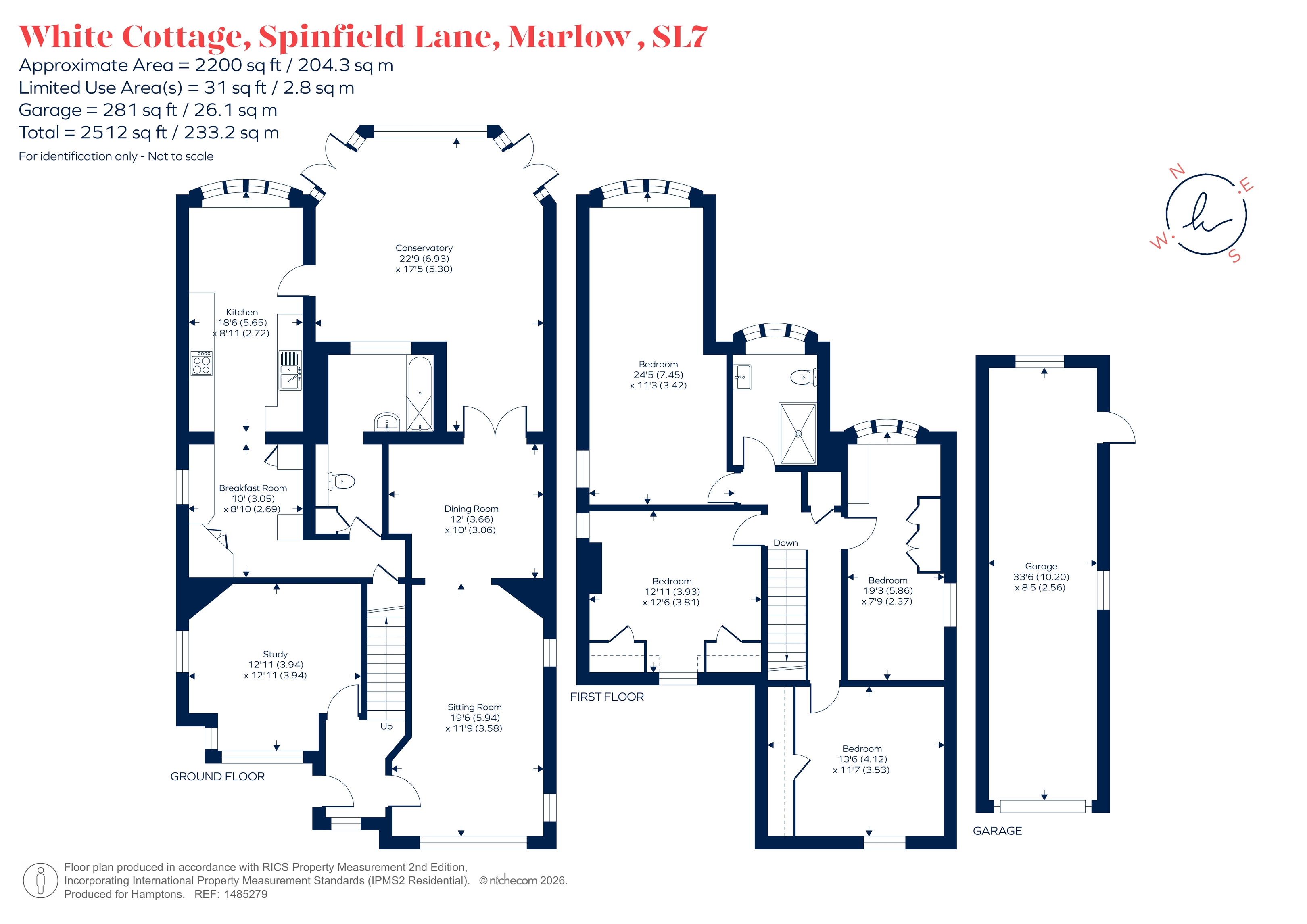 White Cottage, Spinfield Lane, Marlow floorplan