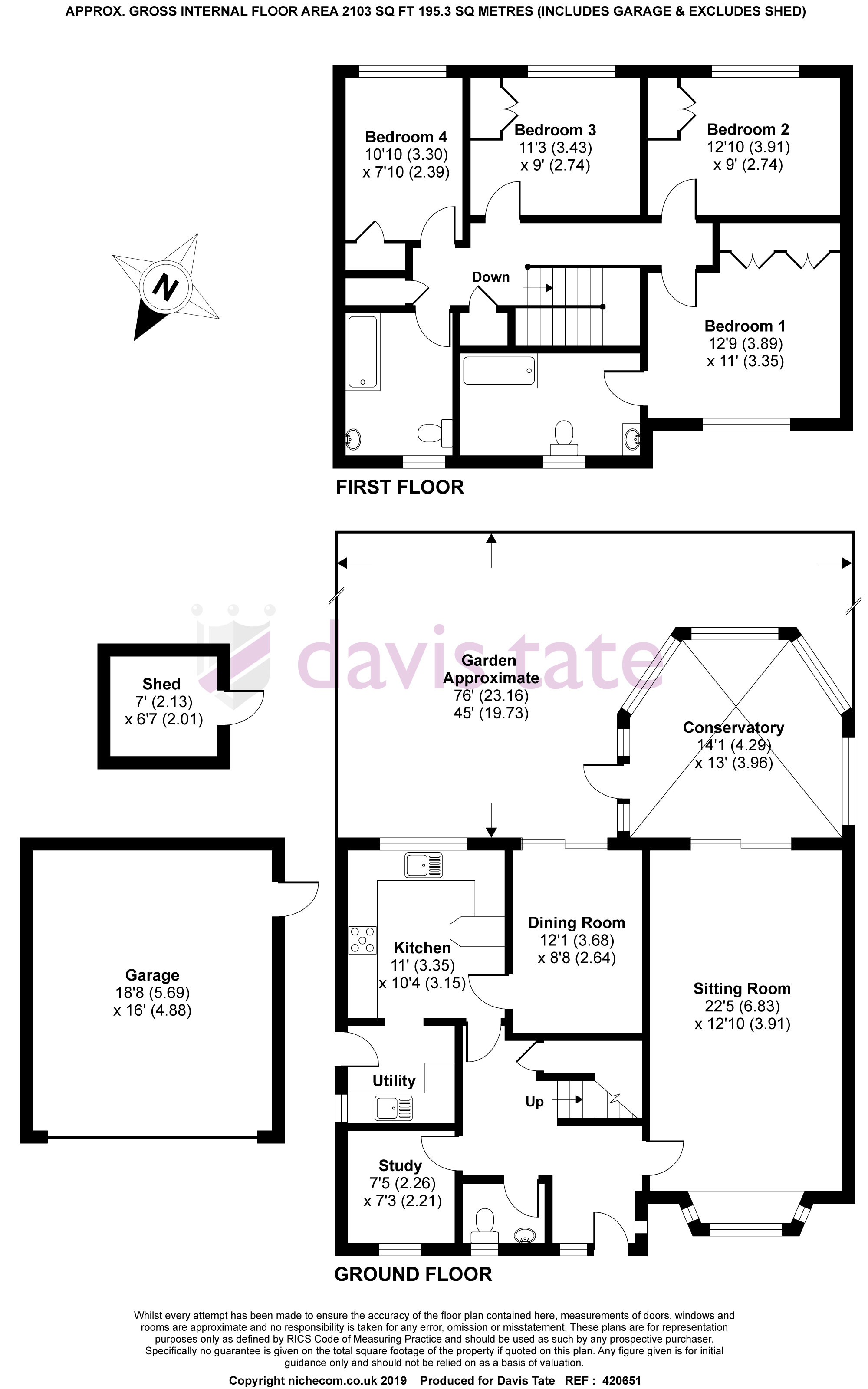 4 Bedrooms Detached house for sale in The Farthings, Marcham, Abingdon OX13