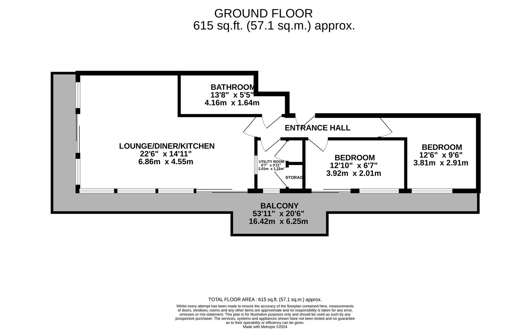 Apartment 25, Old School Court, Louth floorplan