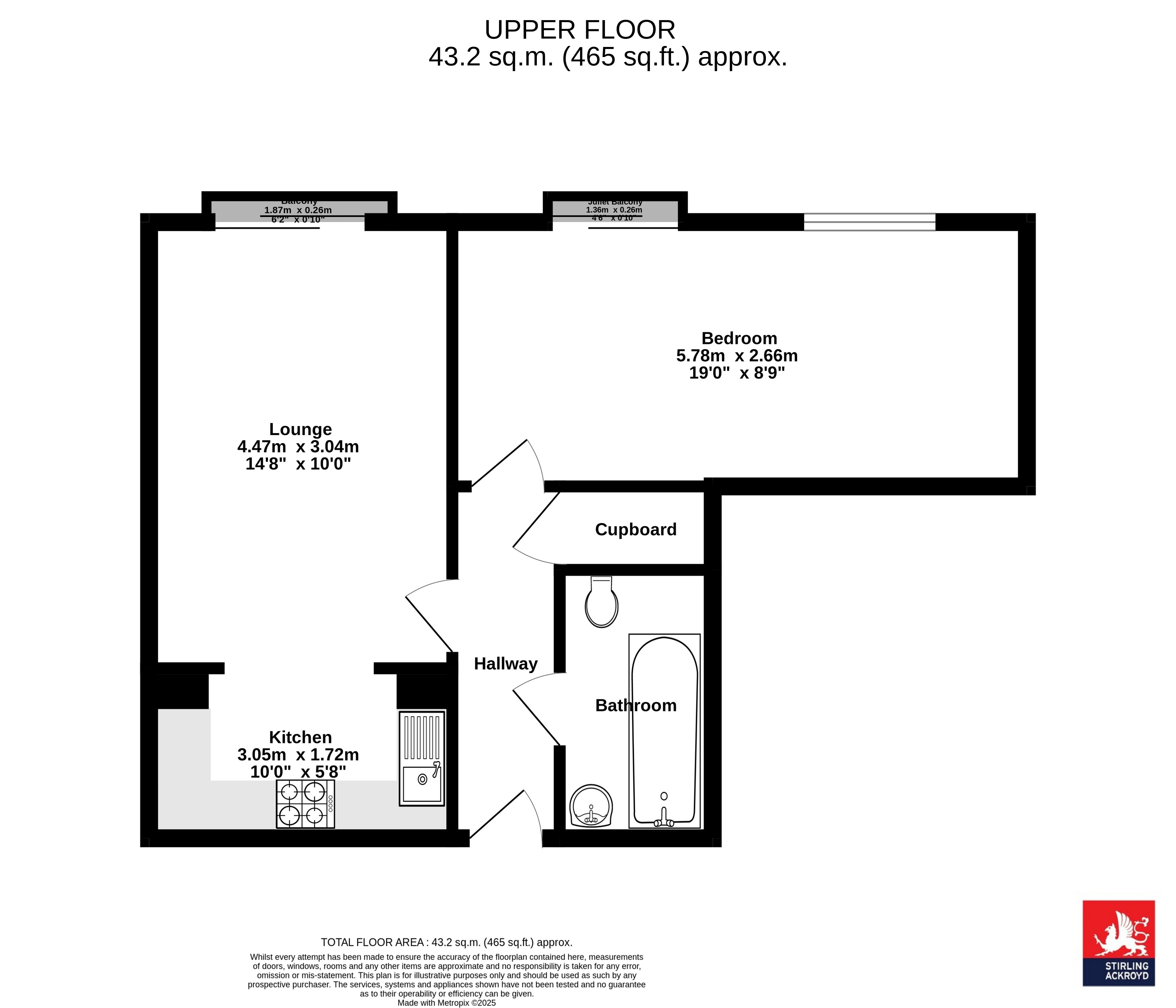 Flat 5, Maypole Court, 1, Mantle Road, London floorplan