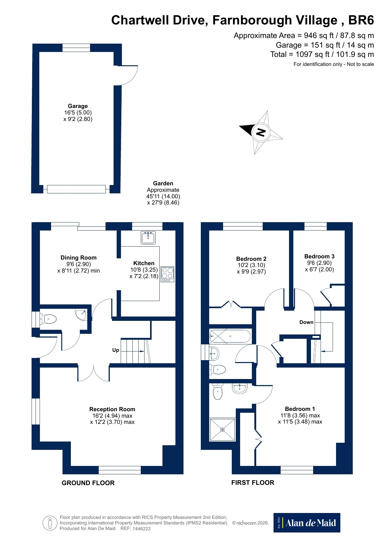 2, Chartwell Drive, Farnborough Village floorplan