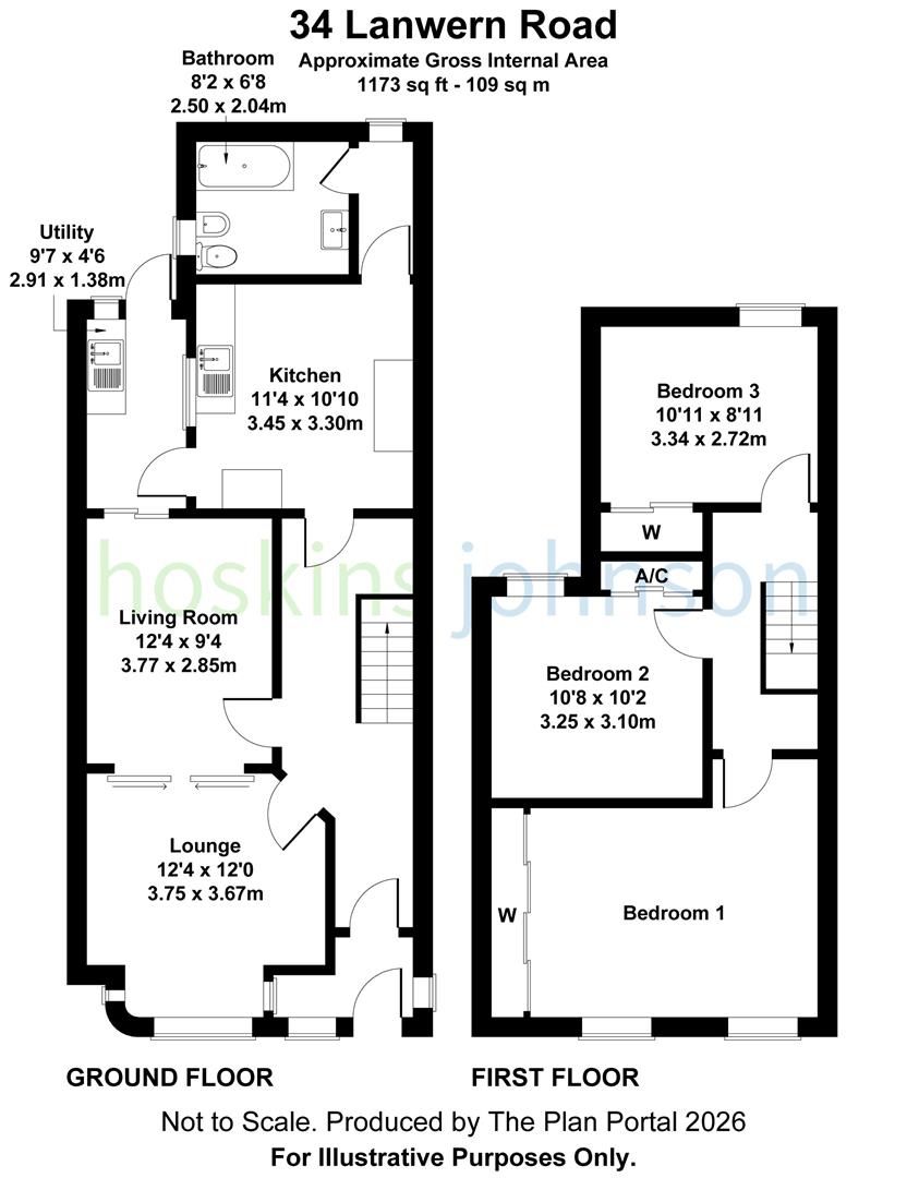 34, Lanwern Road, Pontypridd floorplan