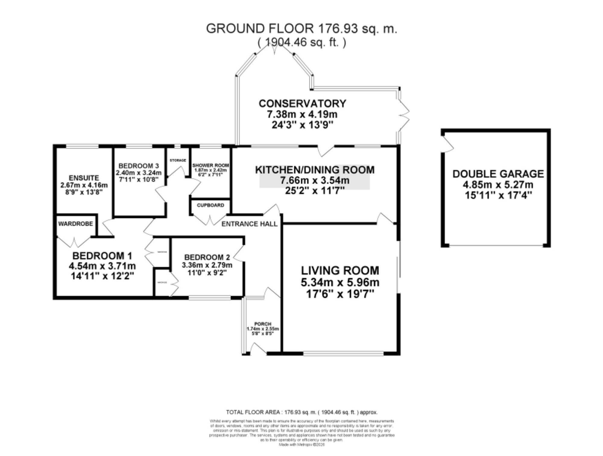 3 St. Johns Close, Stafford floorplan