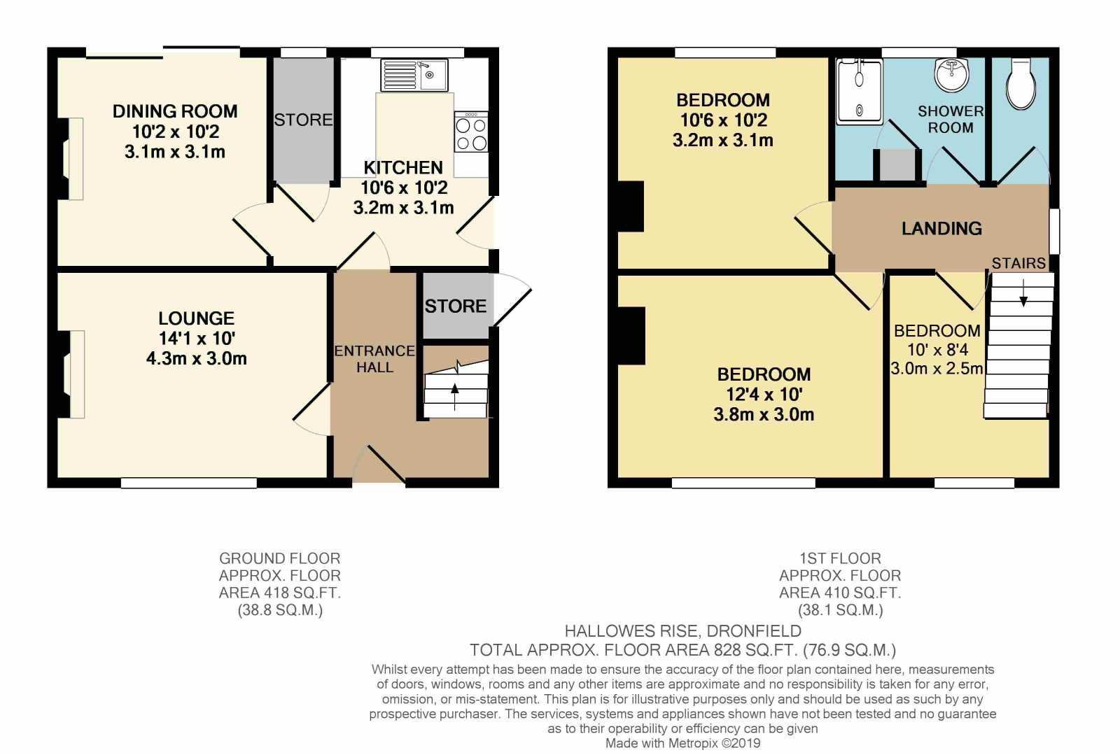 3 Bedrooms Semi-detached house for sale in Hallowes Rise, Dronfield, Derbyshire S18