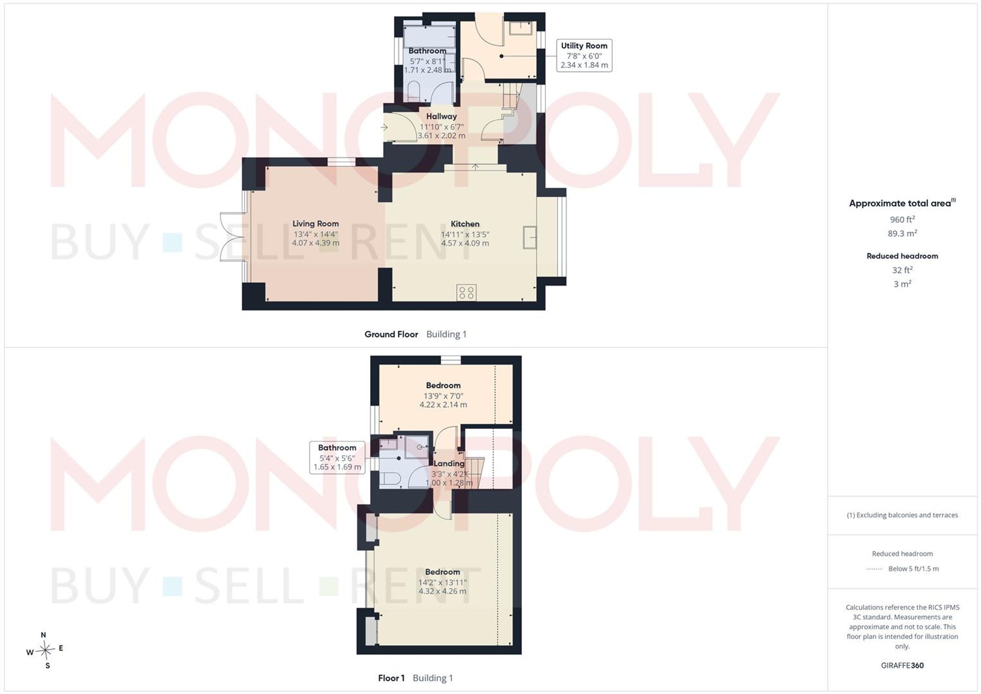 Bryn Bach, Corwen floorplan