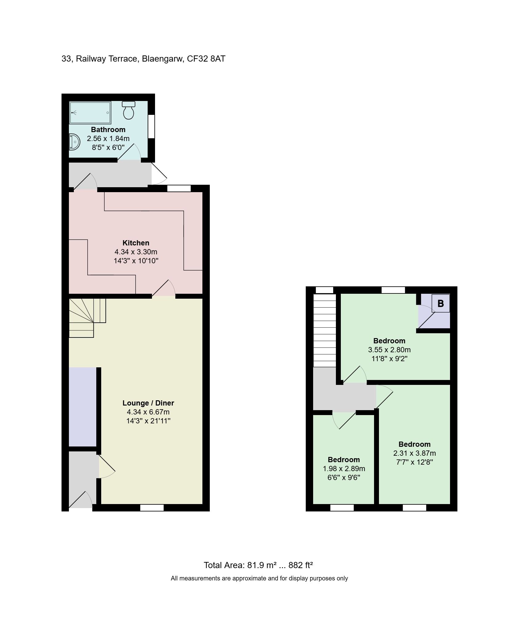 33 Railway Terrace, Blaengarw, Bridgend floorplan