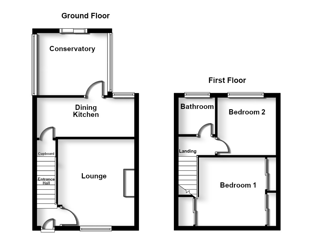61, Willow Drive, Sheffield floorplan