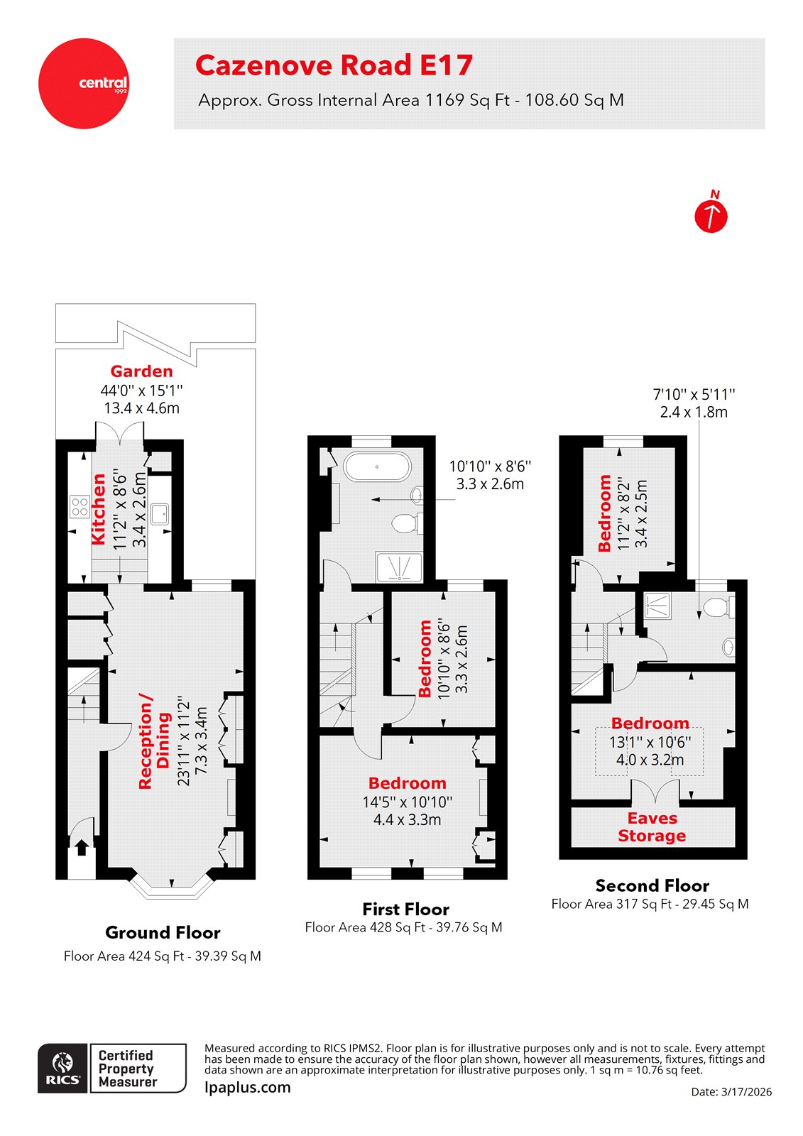 46, Cazenove Road, London floorplan