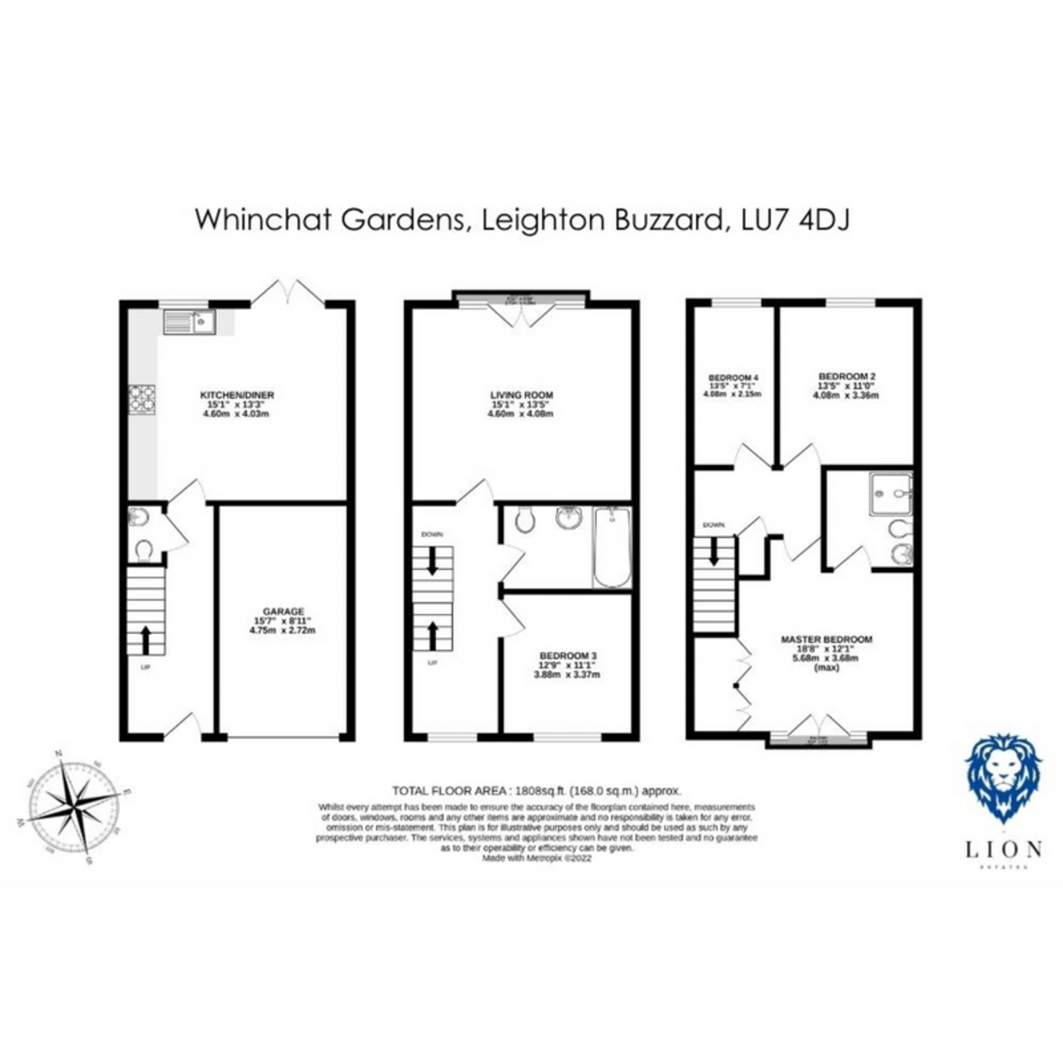 36, Whinchat Gardens, Leighton Buzzard floorplan