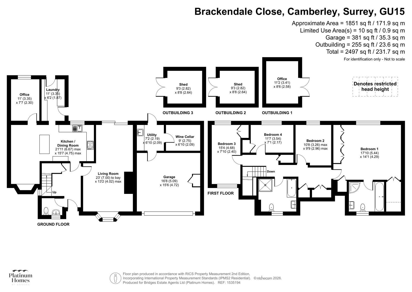 Brackendale Close, Surrey floorplan
