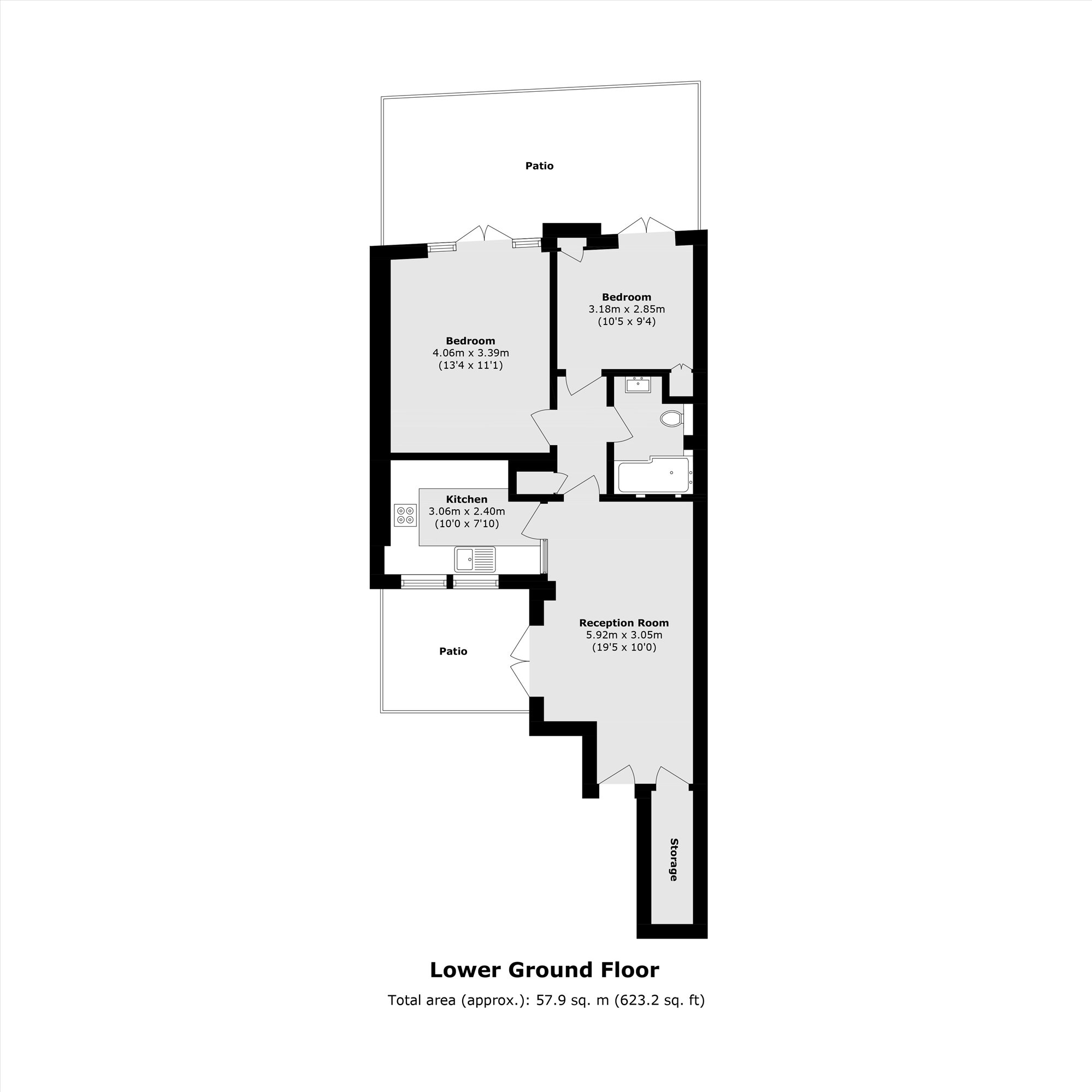 Flat 2, 28, Stanhope Gardens, London floorplan