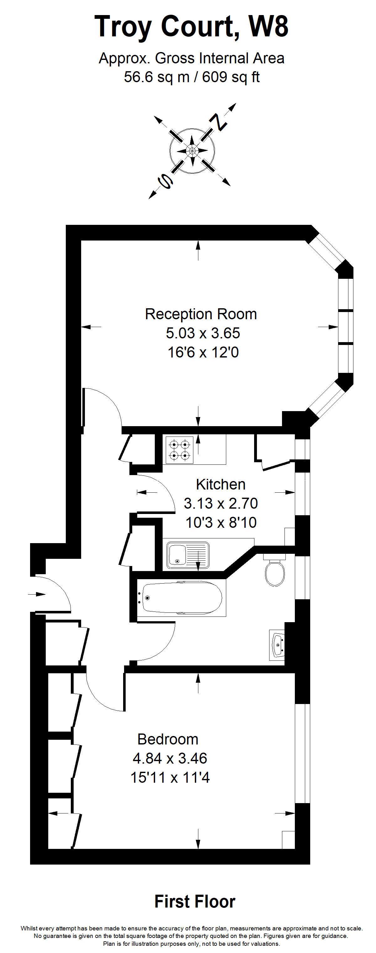 1 Bedrooms Flat for sale in Troy Court, Kensington High Street, London W8