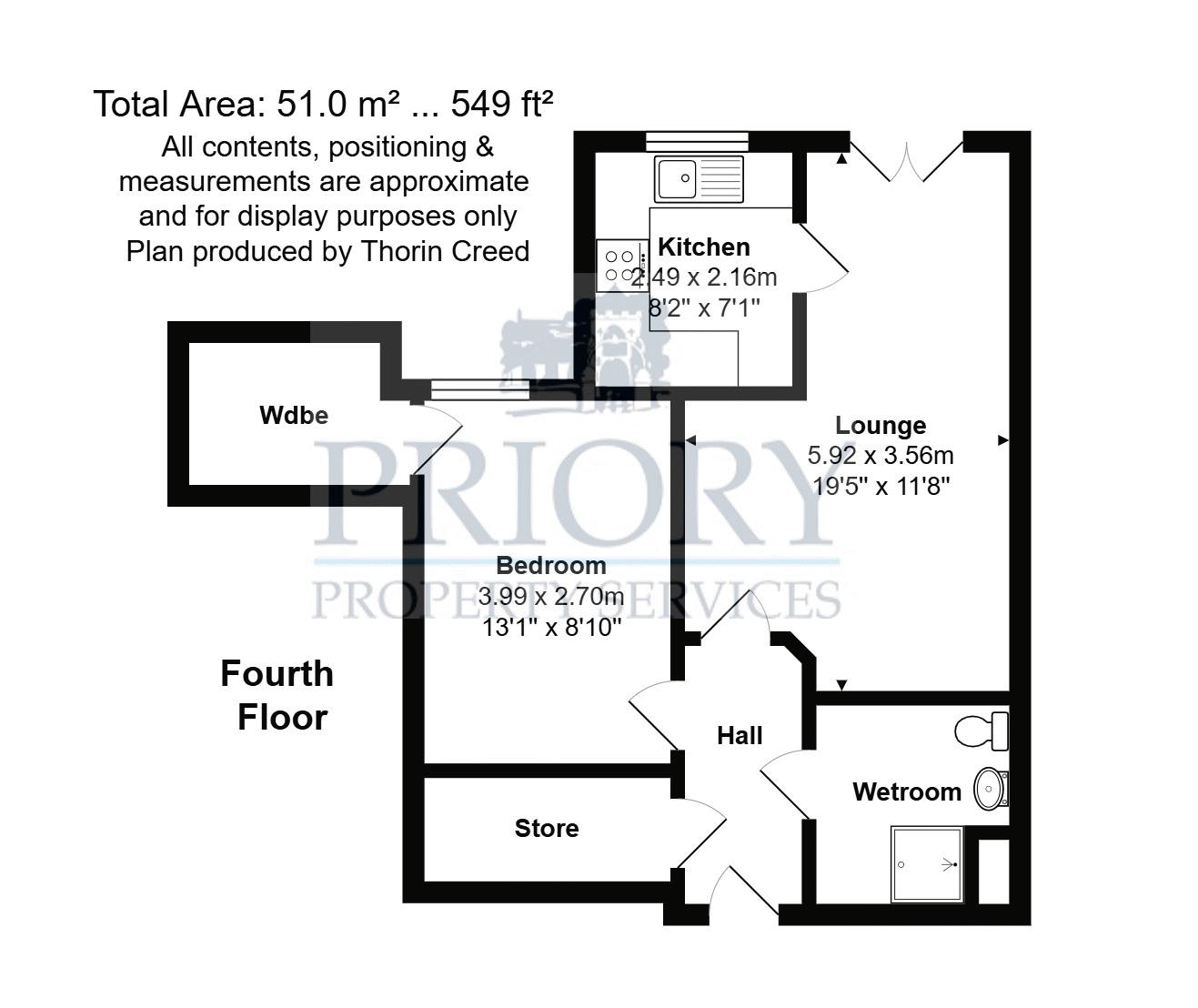 Flat 40 Dane Court, Mill Green, Congleton floorplan