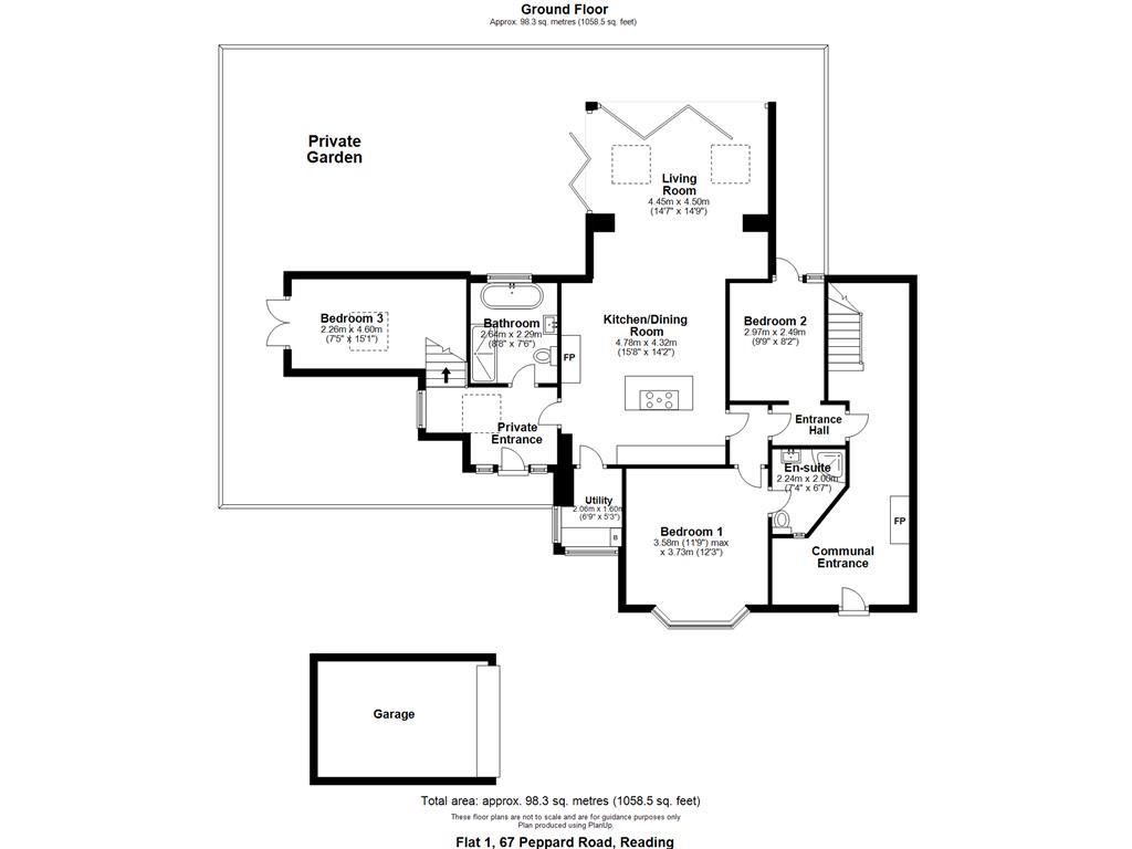 Peppard Road, Caversham RG4, 3 bedroom flat for sale 65646276