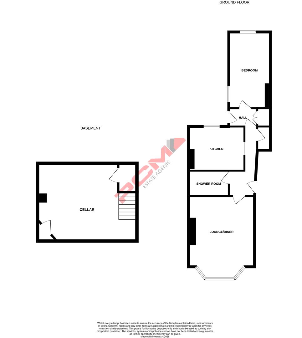 Flat 1, 71, Mount Pleasant Road, Hastings floorplan