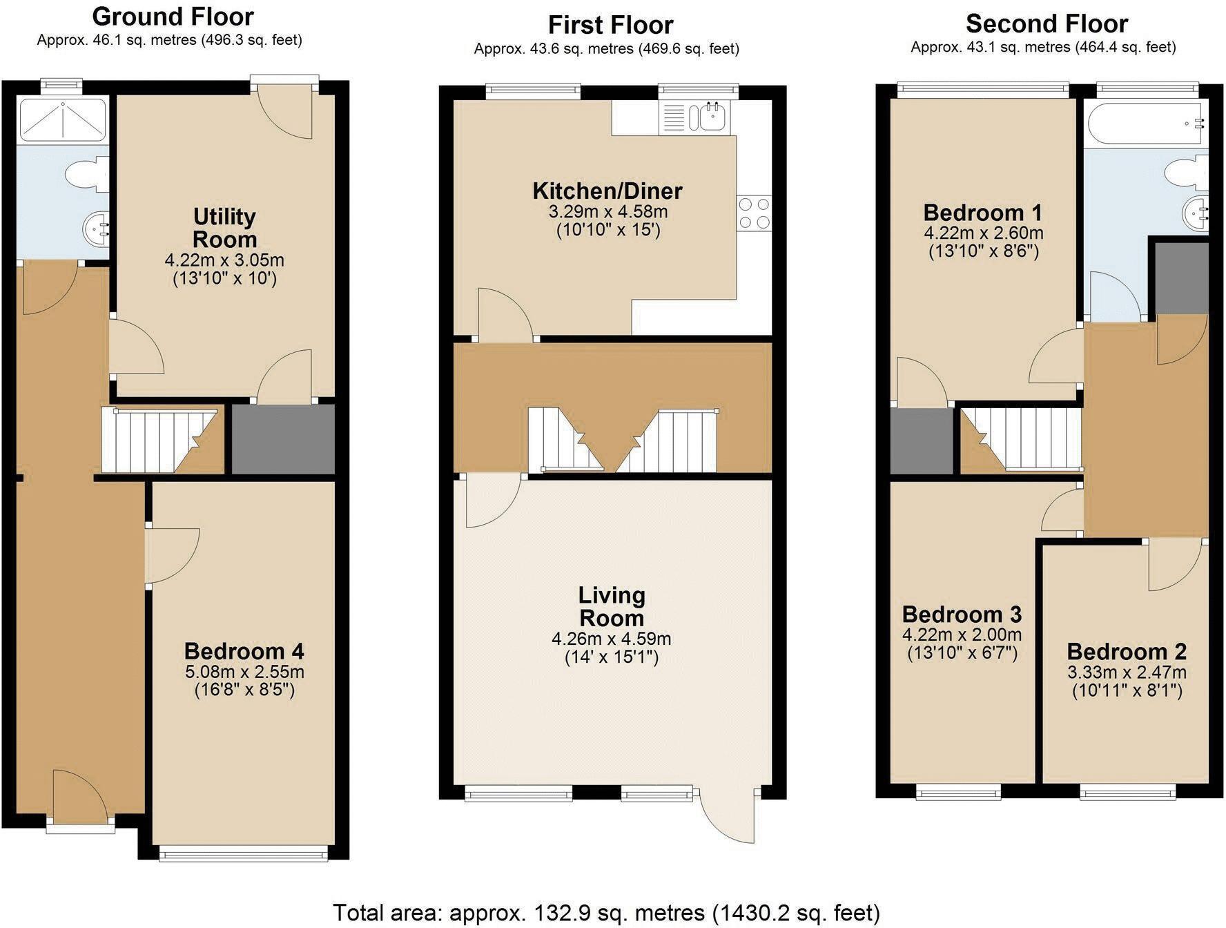 33, Forest Close, Newport floorplan