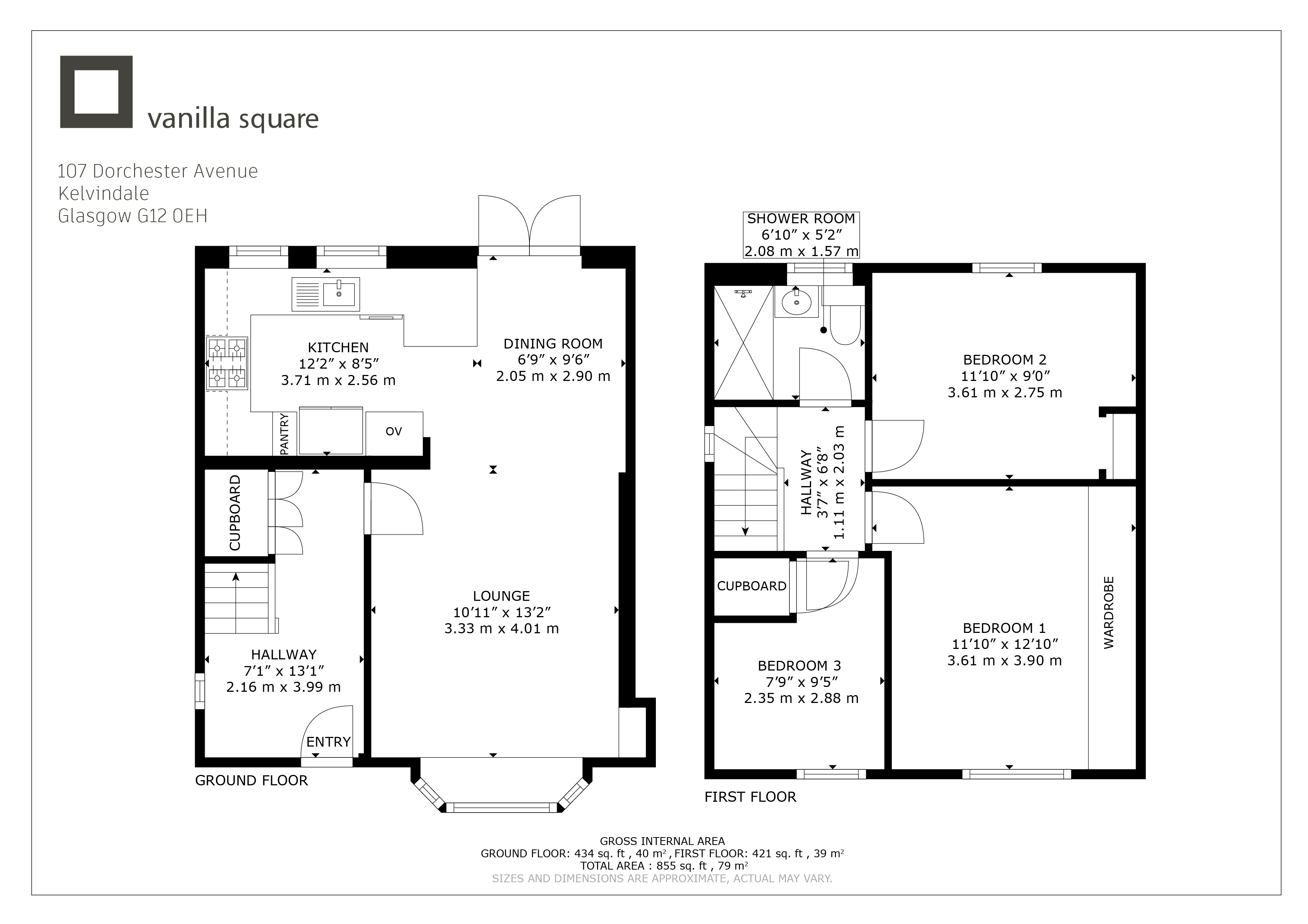 107, Dorchester Avenue, Glasgow floorplan