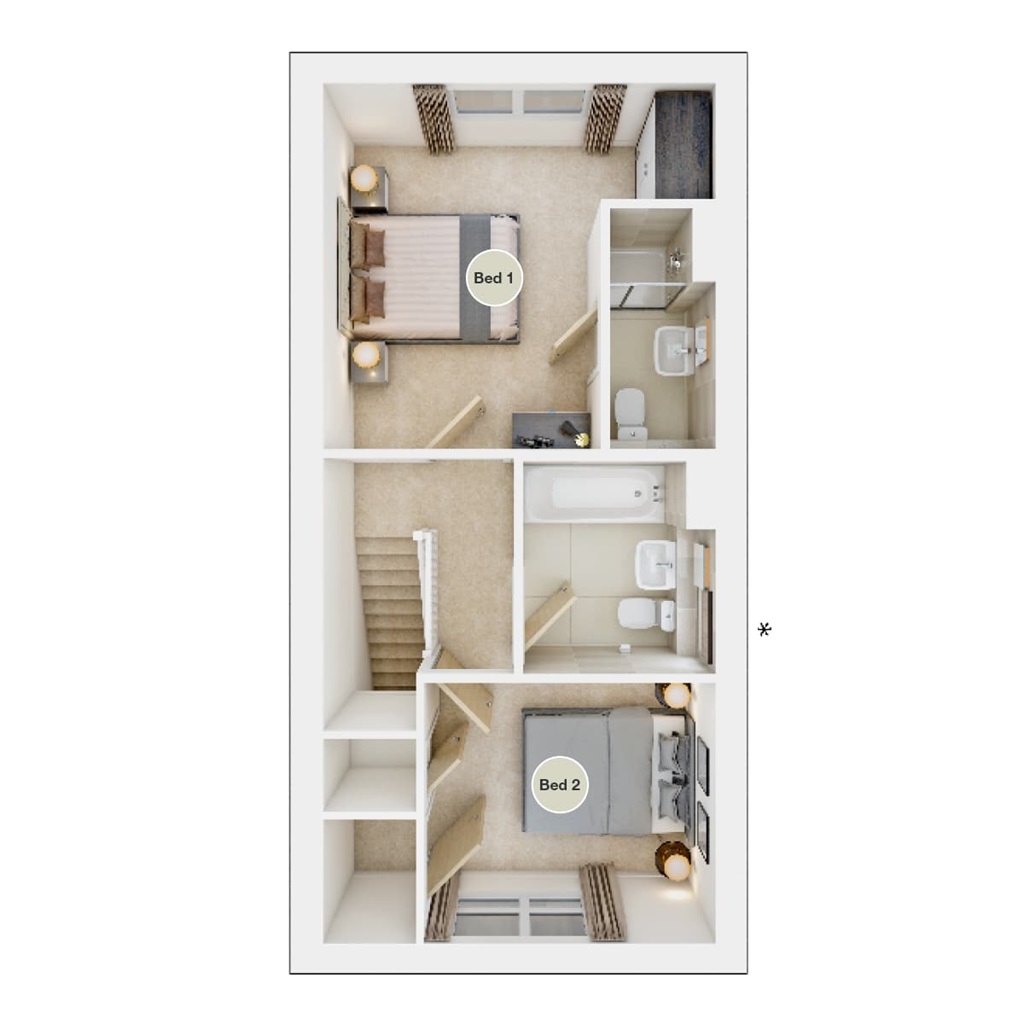 The Beaford - Plot 598, Kings Moat Garden Village, Wrexham Road, Chester floorplan