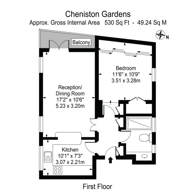 Cheniston Gardens, London floorplan